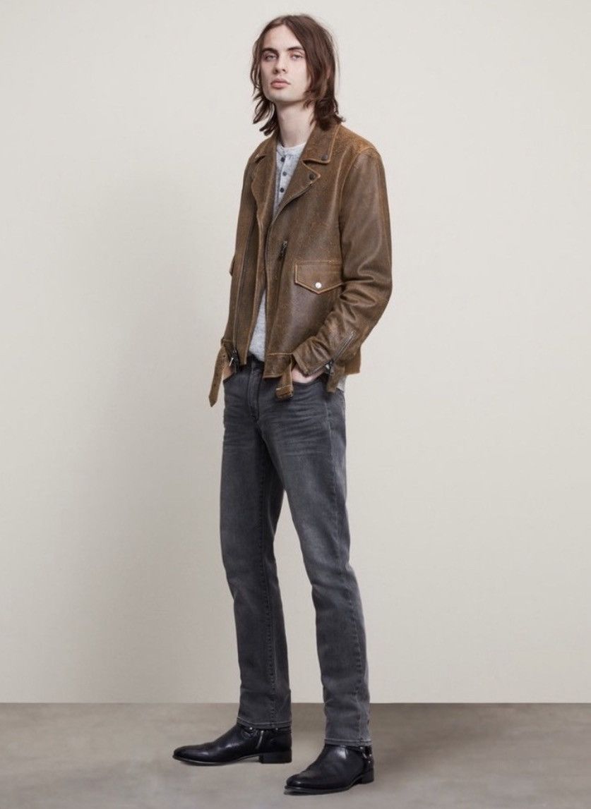 John Varvatos Belted biker jacket. 48 Size US M / EU 48-50 / 2 - 5 Thumbnail