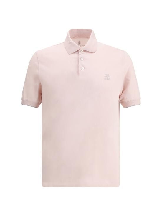 Brunello Cucinelli BRUNELLO CUCINELLI Men Polo Shirts ME8548788 CIZ64 PINK Size US XXL / EU 58 / 5 - 1 Thumbnail