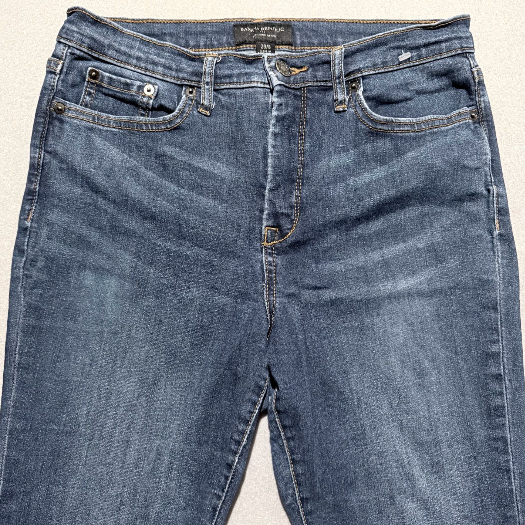 Banana Republic Banana Republic Skinny Jeans Women's Blue Denim Stretch High Rise Zip Fly - 8 Size 30" / US 8 / IT 44 - 3 Thumbnail