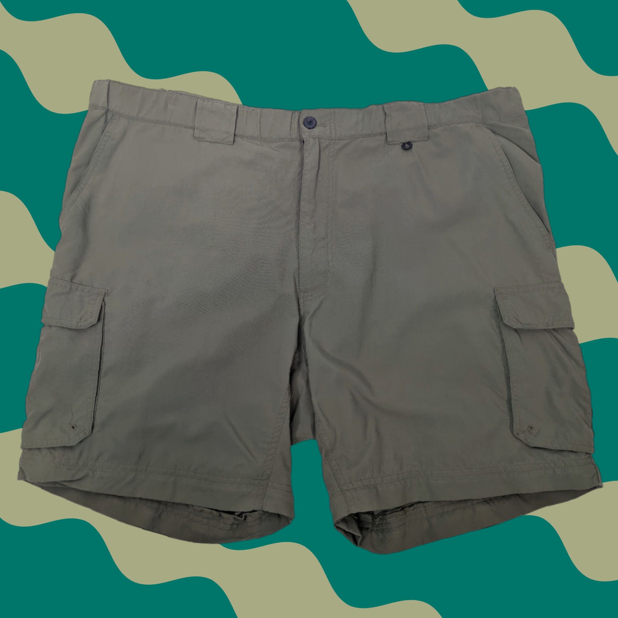 Vintage Boy Scouts of America Shorts Cargo Relaxed Men XL Green Nylon Cargo Pocket Front Flat Front Size US 36 / EU 52 - 1 Thumbnail