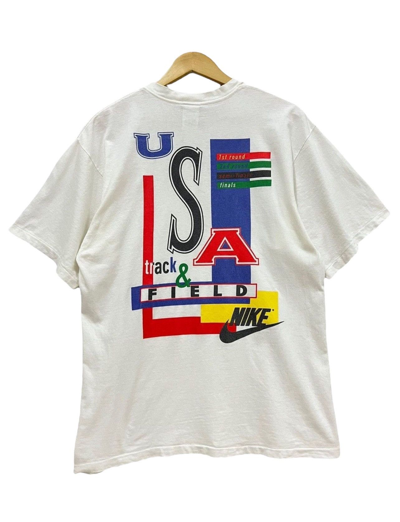 Vintage Vintage 90s NIKE Made in USA Big Logo Backhit Large Size US L / EU 52-54 / 3 - 3 Thumbnail