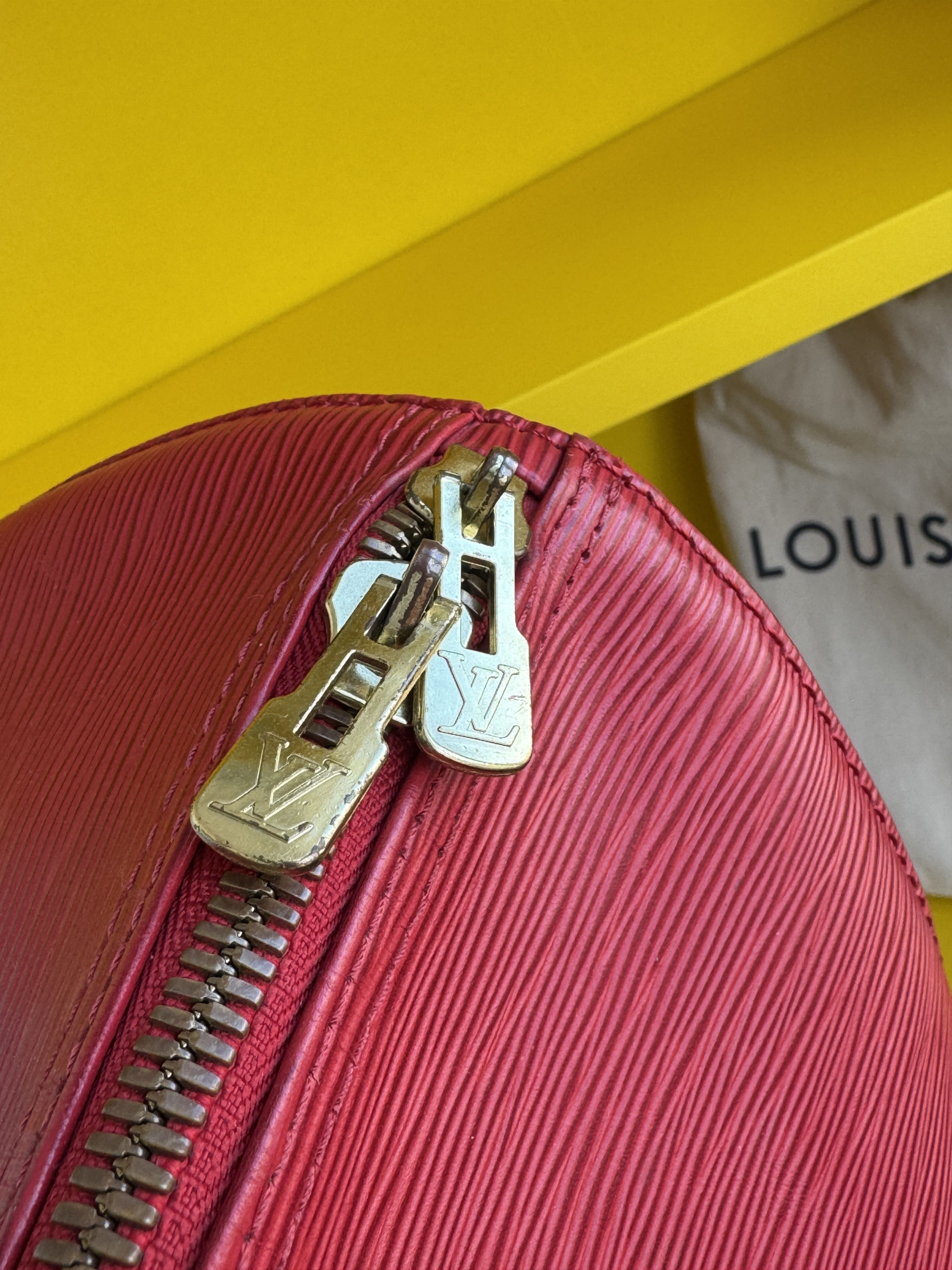 Louis Vuitton LOUIS VUITTON RED EPI LEATHER KEEPALL 45 Size 44 - 10 Thumbnail