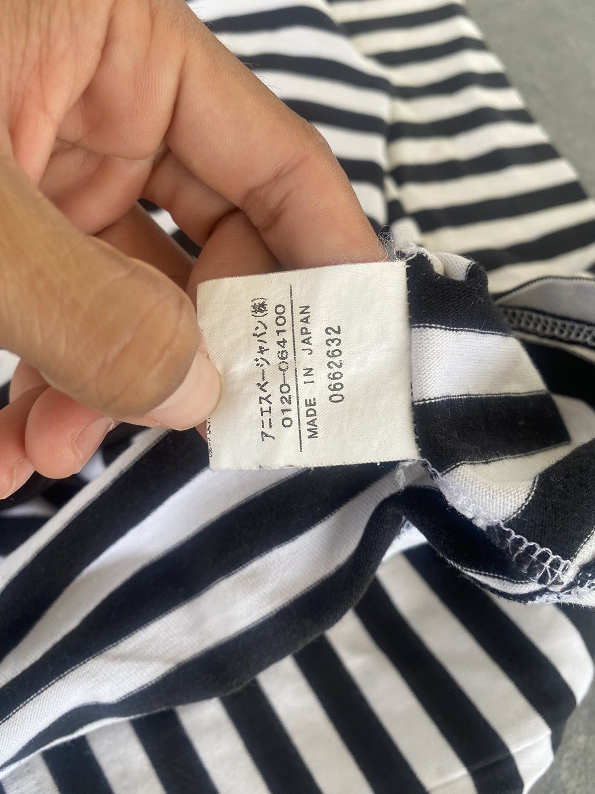 Designer × Japanese Brand × agnes b. Vintage Agnes B Stripes Ls Shirt Size S / US 4 / IT 40 - 5 Thumbnail