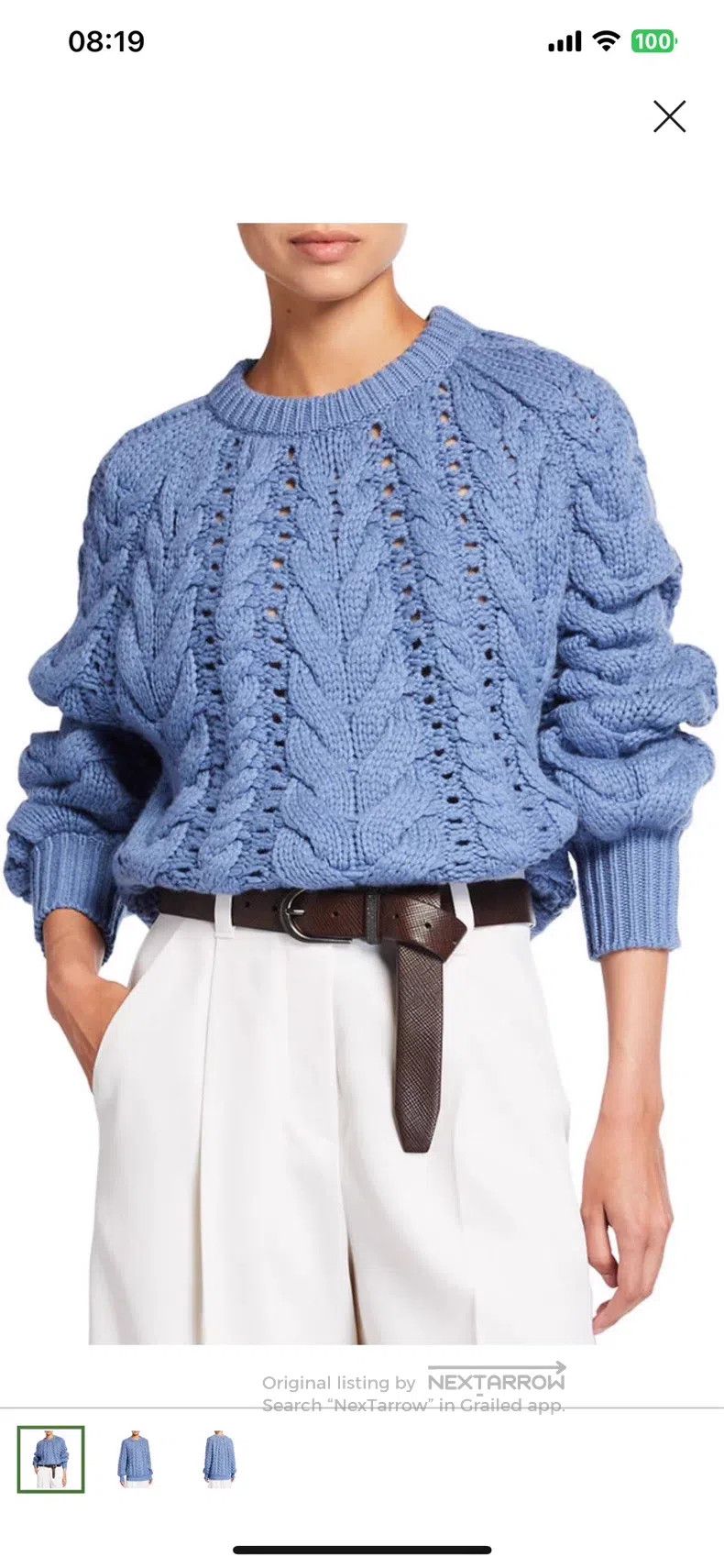 Brunello Cucinelli Brunello Cucinelli Cashmere Hand-Knit Sweater, Knitwear Size S / US 4 / IT 40 - 2 Thumbnail