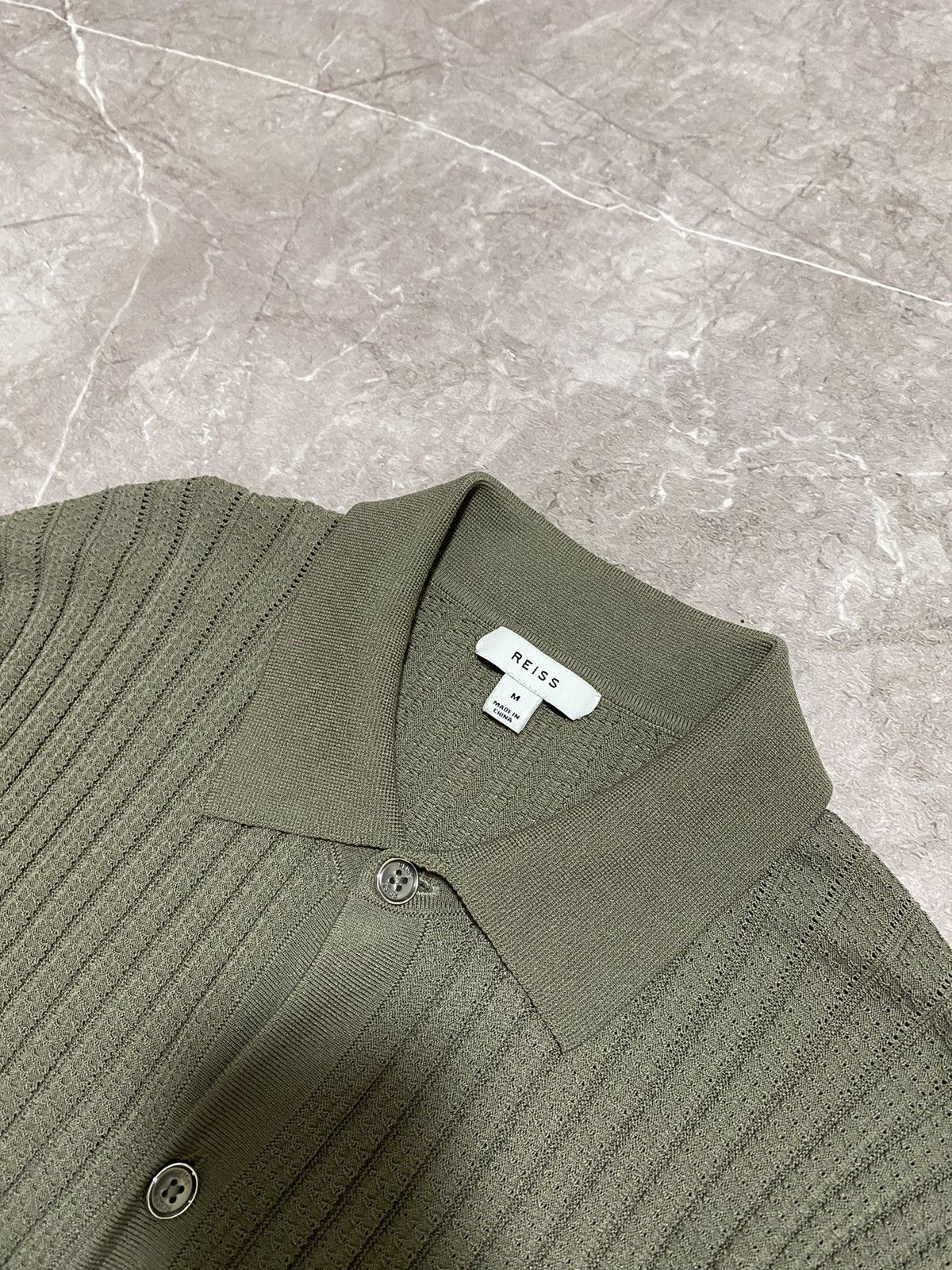 Reiss Rare Reiss 3/4 Sleeve Button Up Cardigan Viscose Khaki Size M / US 6-8 / IT 42-44 - 5 Thumbnail