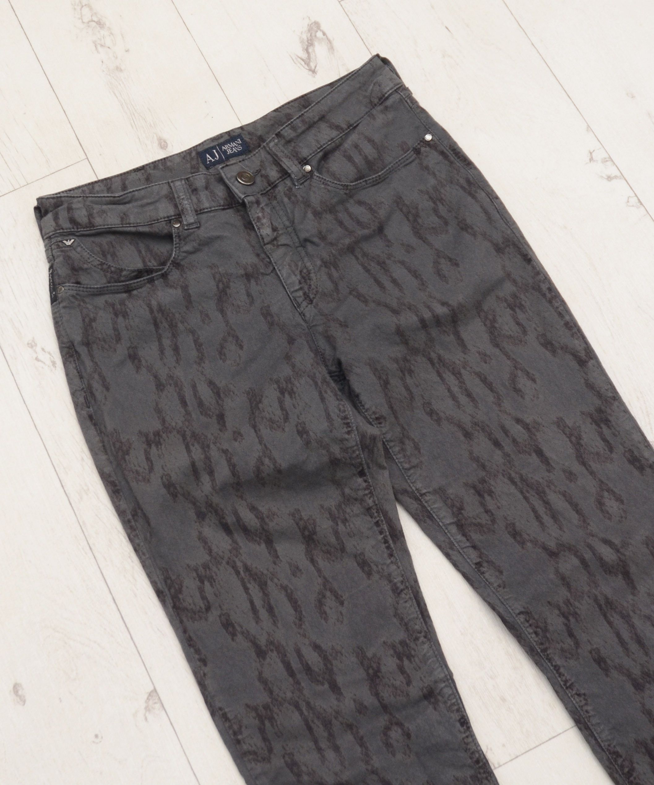 Armani × Emporio Armani × Vintage Armani Jeans Snake Print Denim Skinny Slim Y2K Womenswear Size 27" / US 4 / IT 40 - 4 Thumbnail