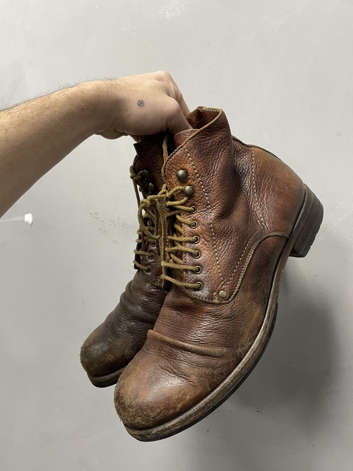 Shoto Avant garde leather archive brown boots guidi style y2k Size US 10 / EU 43 - 6 Thumbnail