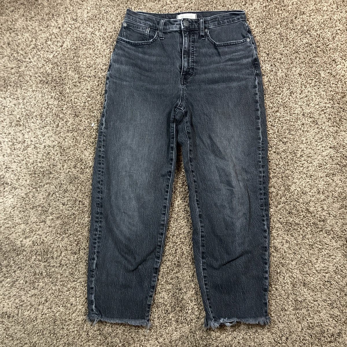 Other Madewell Women's Balloon Jeans Faded Black Denim Size 26 Size 26" / US 2 / IT 38 - 2 Thumbnail