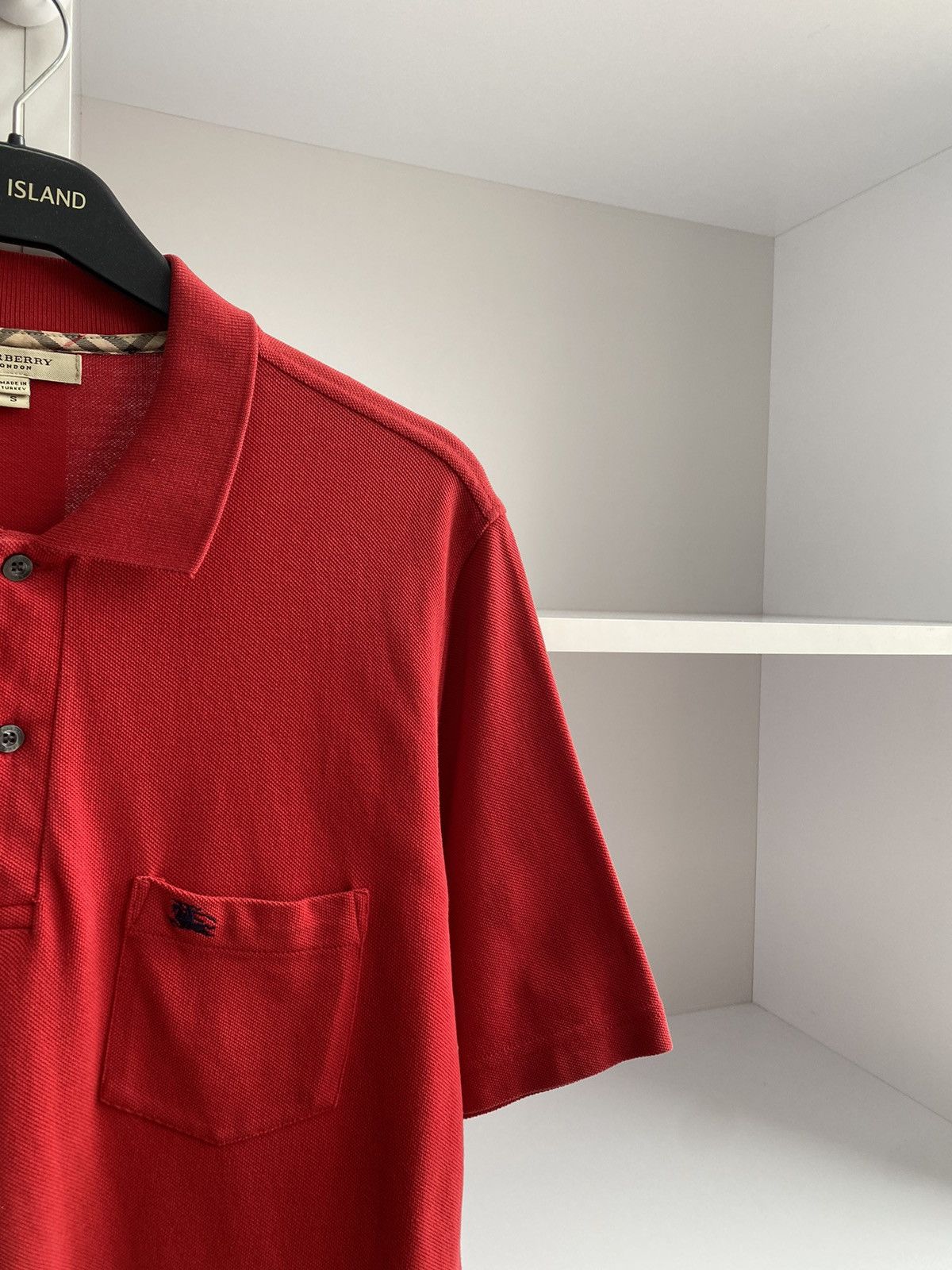 Burberry × Vintage Vintage Burberry Red Polo T-Shirt Size US S / EU 44-46 / 1 - 6 Thumbnail
