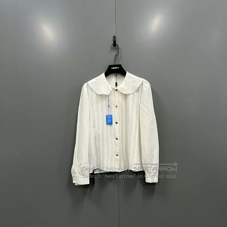 Miu Miu Miu Miu 38 Beige doll collar shirt Size M / US 6-8 / IT 42-44 - 1 Thumbnail