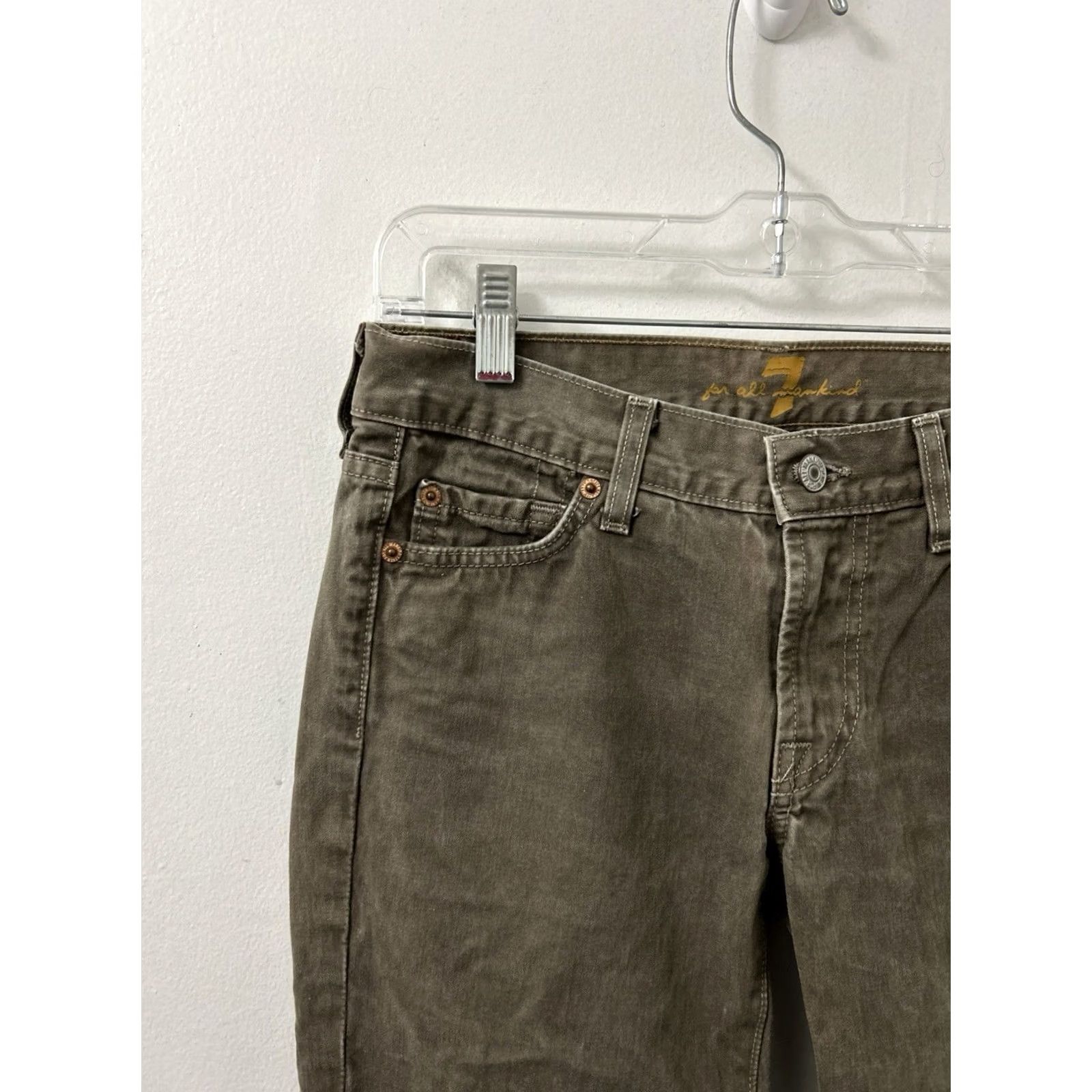 7 For All Mankind VTG 7 for All Mankind Bootcut Jeans Womens 26x30 Brown Made In USA Denim Bootsuit? Size 26" / US 2 / IT 38 - 4 Thumbnail