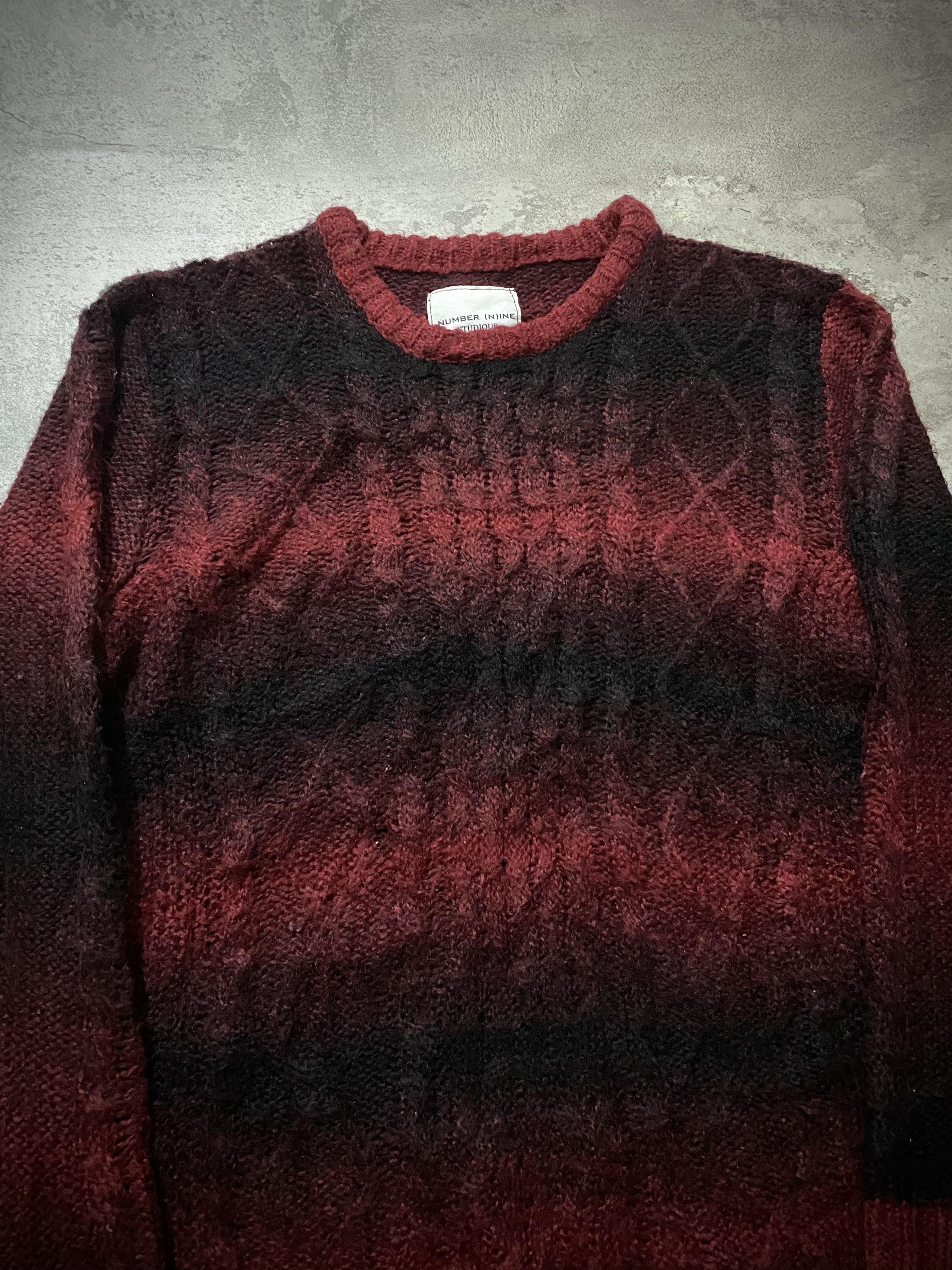 Number (N)ine NUMBER (N)INE STUDIOUS "KURT COBAIN STYLE" KNITWEAR Size US L / EU 52-54 / 3 - 2 Thumbnail