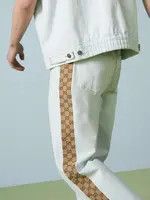 Gucci o1loc1c0226 753096 Washed Organic Denim Pant With GG Size US 31 - 2 Thumbnail