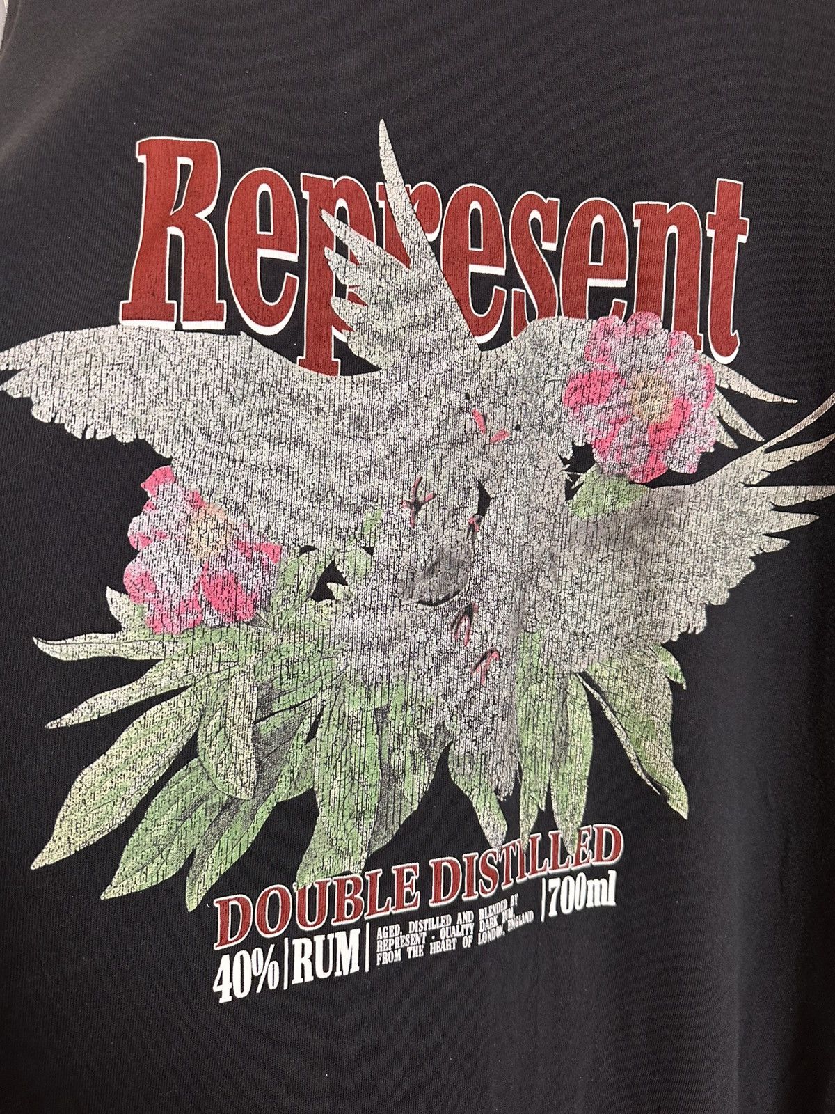 Represent Clo. 🔥 Represent Double Distilled Faded Cracked Art Logo T Shirt Size US L / EU 52-54 / 3 - 4 Thumbnail