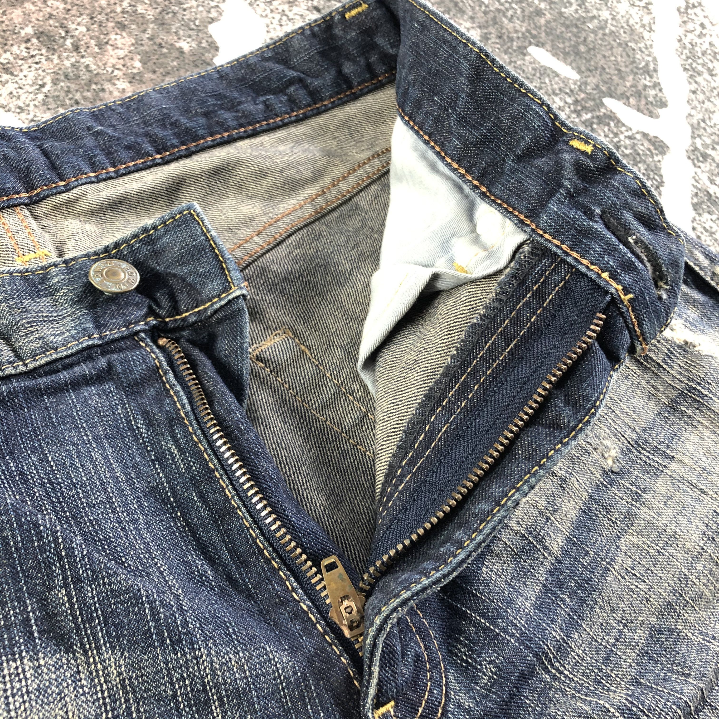 Edwin Vintage Edwin 503 Jeans Distressed Denim KJ2946 Size US 32 / EU 48 - 8 Thumbnail