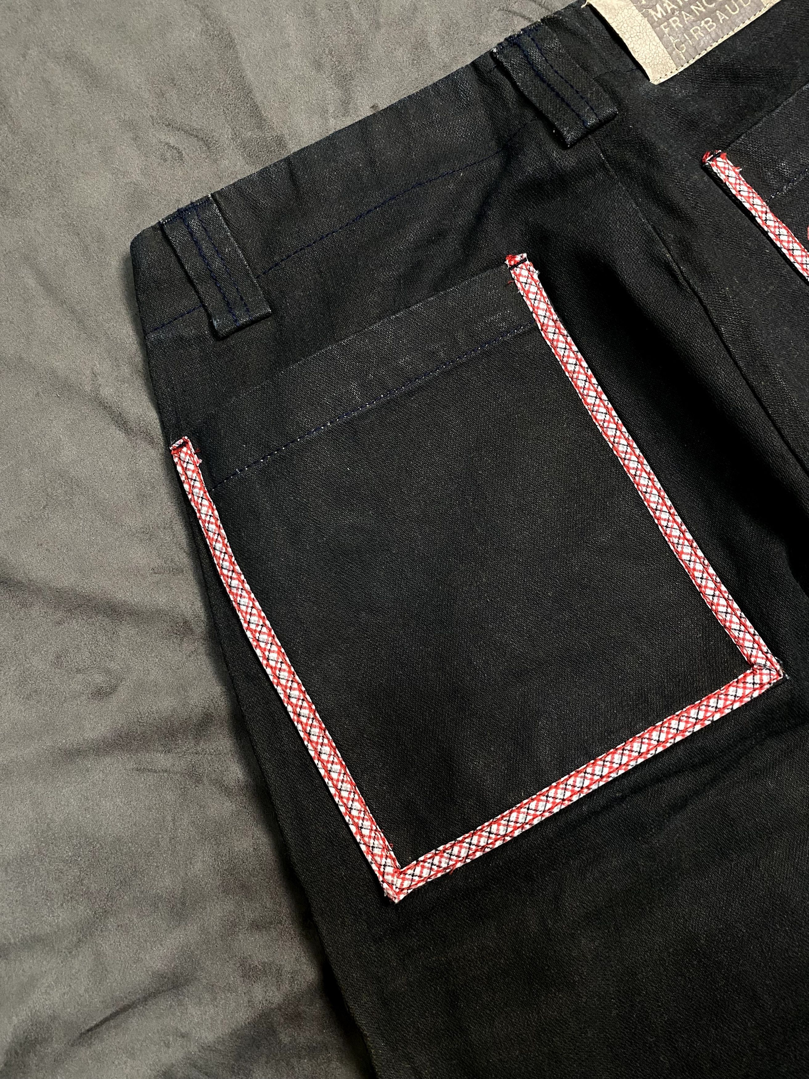 Marithe + Francois Girbaud × Vintage Marithe + Francois Girbaud Straps Raw Starched Black Jeans Size US 32 / EU 48 - 9 Thumbnail