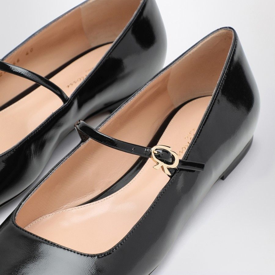 Gianvito Rossi o1d2blof0824 Ballerina in Black Size US 8.5 / IT 38.5 - 5 Thumbnail