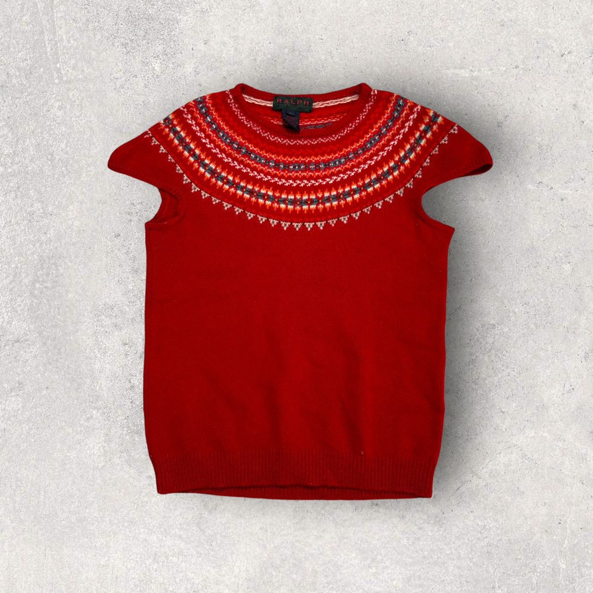 Ralph Lauren × Vintage Vintage Ralph Lauren short sleeve lambswool sweater Size L / US 10 / IT 46 - 1 Thumbnail