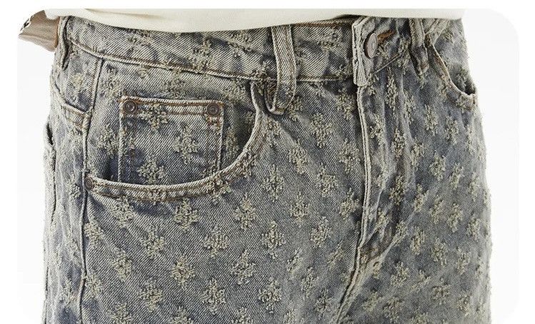 Jean × Vintage Streetwear Design Cross Straight Jeans Pants y2k Size US 30 / EU 46 - 4 Thumbnail
