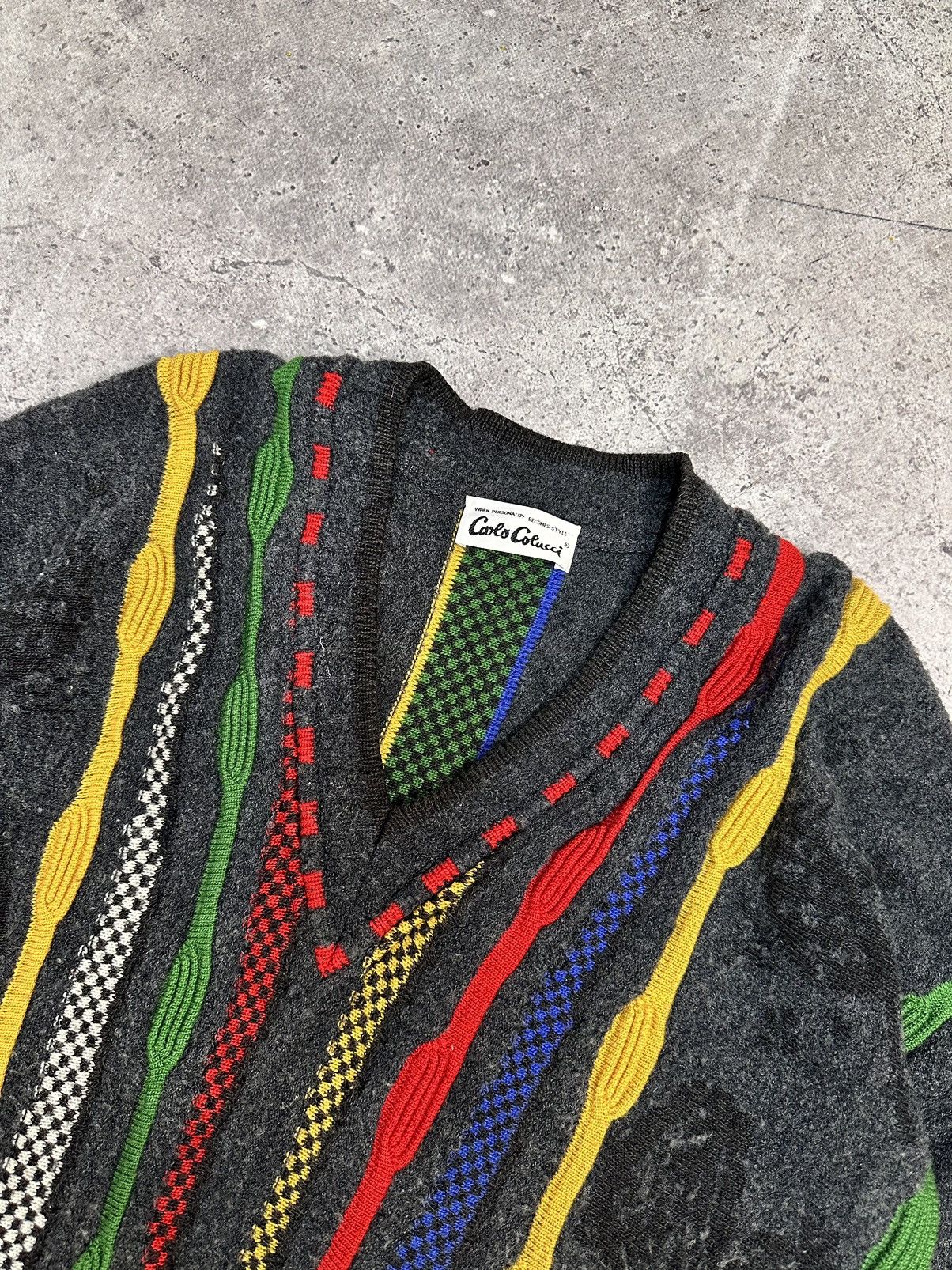 Coogi Corlo Colucci multicolor coogi style sweater 3D HandMade GOA Size US L / EU 52-54 / 3 - 4 Thumbnail