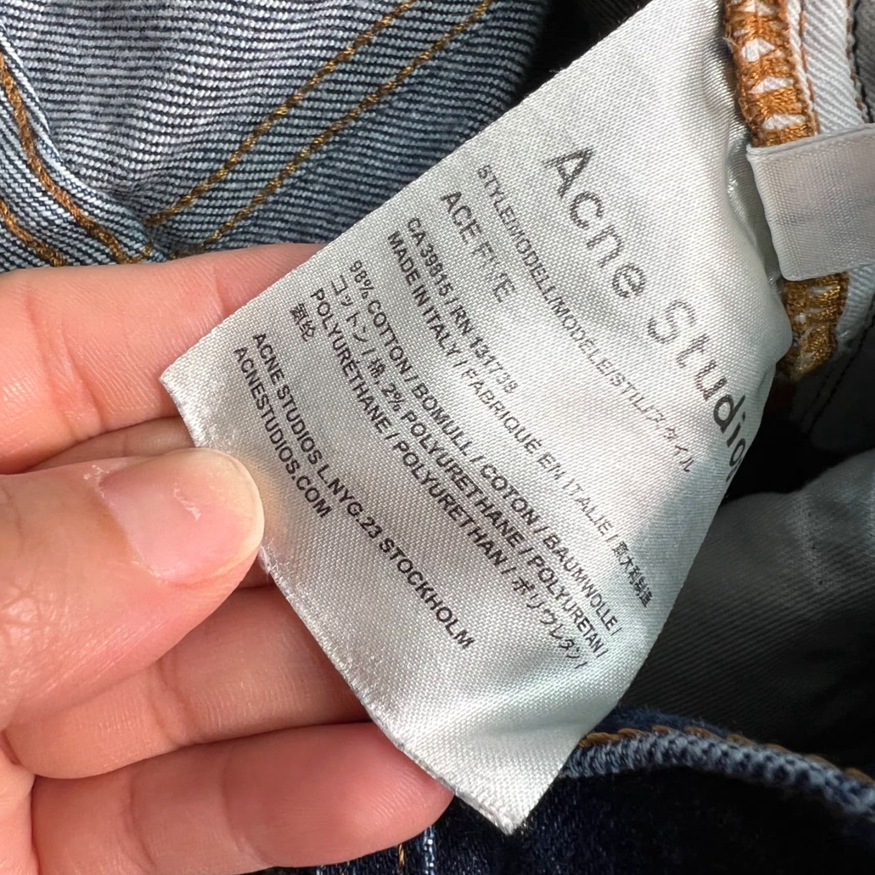 Acne Studios Acne Studios Jeans Slim 28x32 Blue Denim Cotton Elastane 5-Pocket Slim Fit Adult Mens Retro? (Wait) Size US 28 / EU 44 - 5 Thumbnail