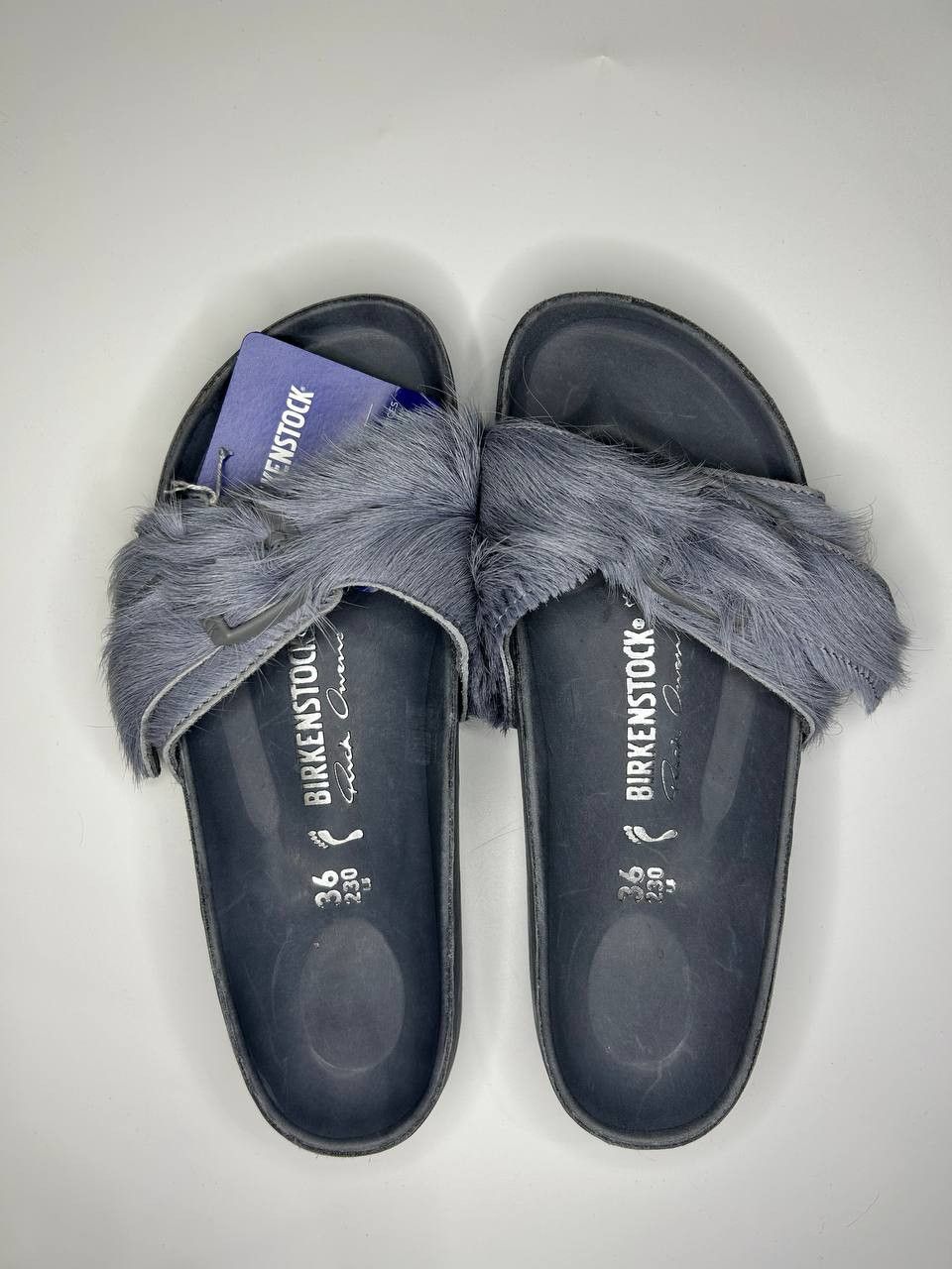 Rick Owen's X Birkenstock Faux Fur Slides (1450)