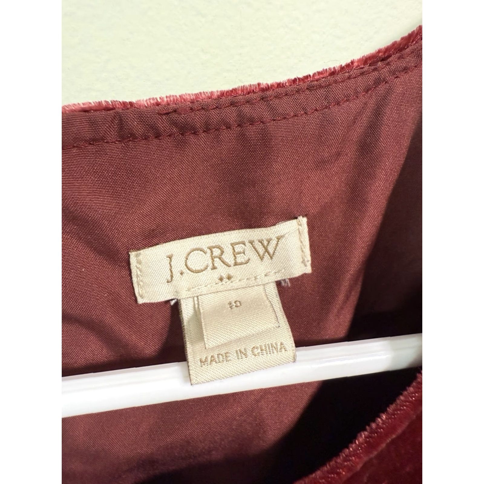 J.Crew J. Crew Velvet Sleeveless Top Burgundy Women's Size 10 Ring Round Neck Tank Lined Party/Cocktail Casual Holiday Basic Size L / US 10 / IT 46 - 2 Thumbnail