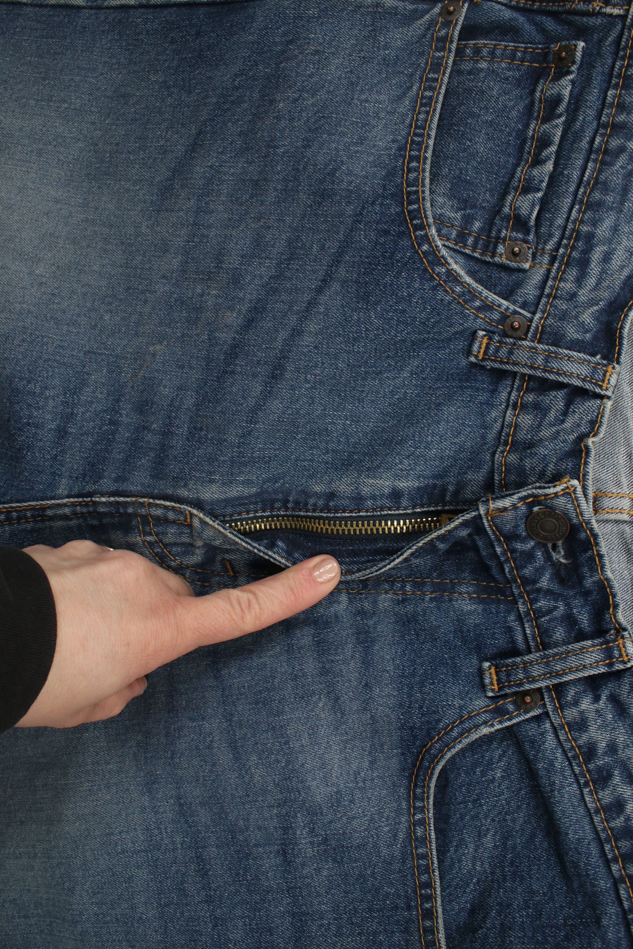 Levi's × Vintage Vintage Y2K Levis 505 Stretch Regular Fit Denim Jeans Blue Size US 34 / EU 50 - 7 Thumbnail