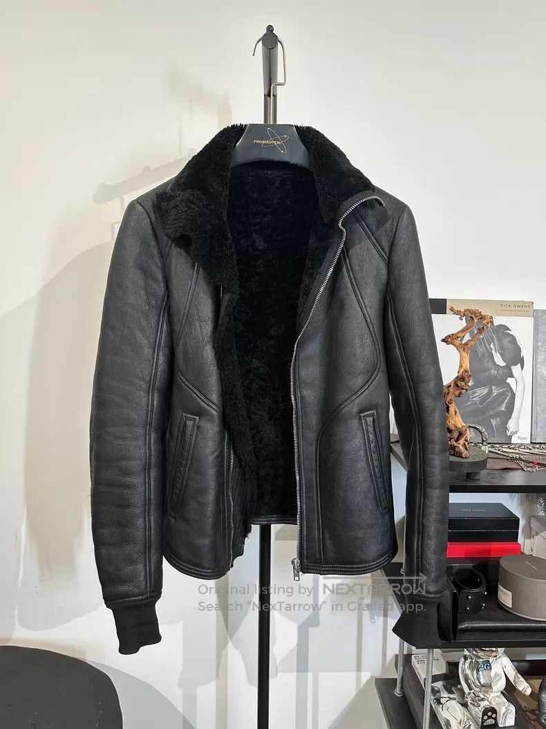 Rick Owens Rick Owens Fur collar leather jacket Size US S / EU 44-46 / 1 - 2 Thumbnail