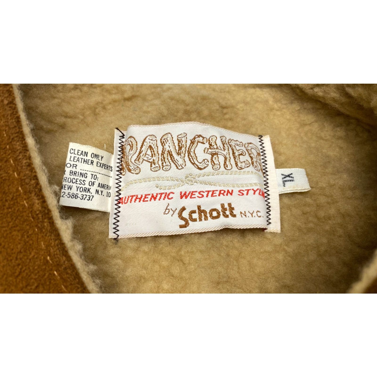 Schott VINTAGE Schott Bros Rancher Vest Mens XL Suede Sherpa Lined Western 70s Biker Size US XL / EU 56 / 4 - 7 Thumbnail