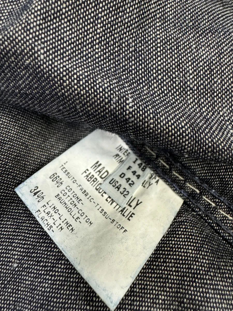 Marithe + Francois Girbaud 2000s Marithé + François Girbaud Navy Denim Distressed Jacket Size M / US 6-8 / IT 42-44 - 13 Thumbnail