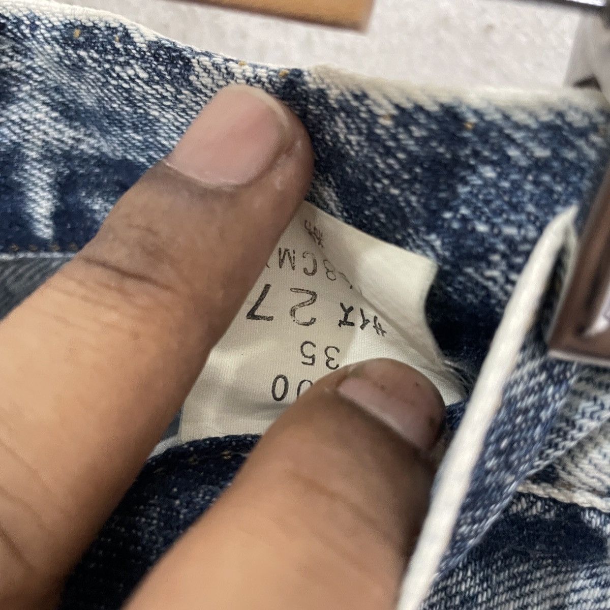 20471120 Vintage Fittz Acid Wash Denim Jeans Size US 27 - 6 Thumbnail
