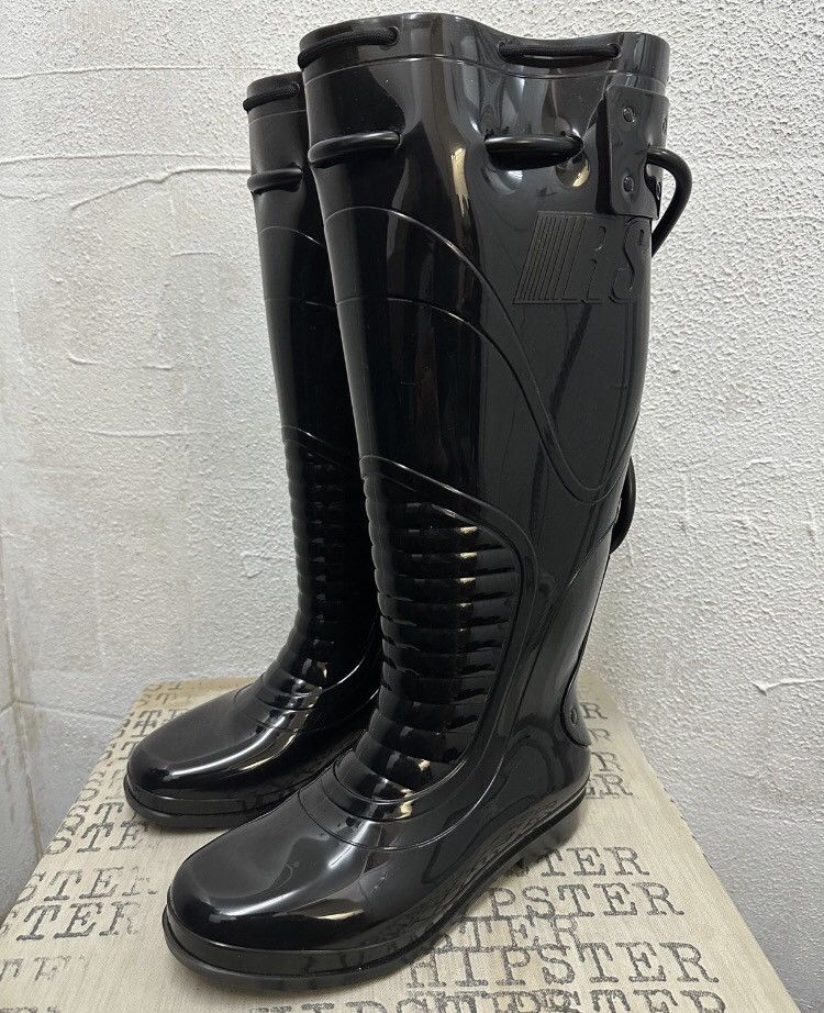 Raf Simons RAF SIMONS 2018ss Silver Wing Killer RS Rain Boot Grailed