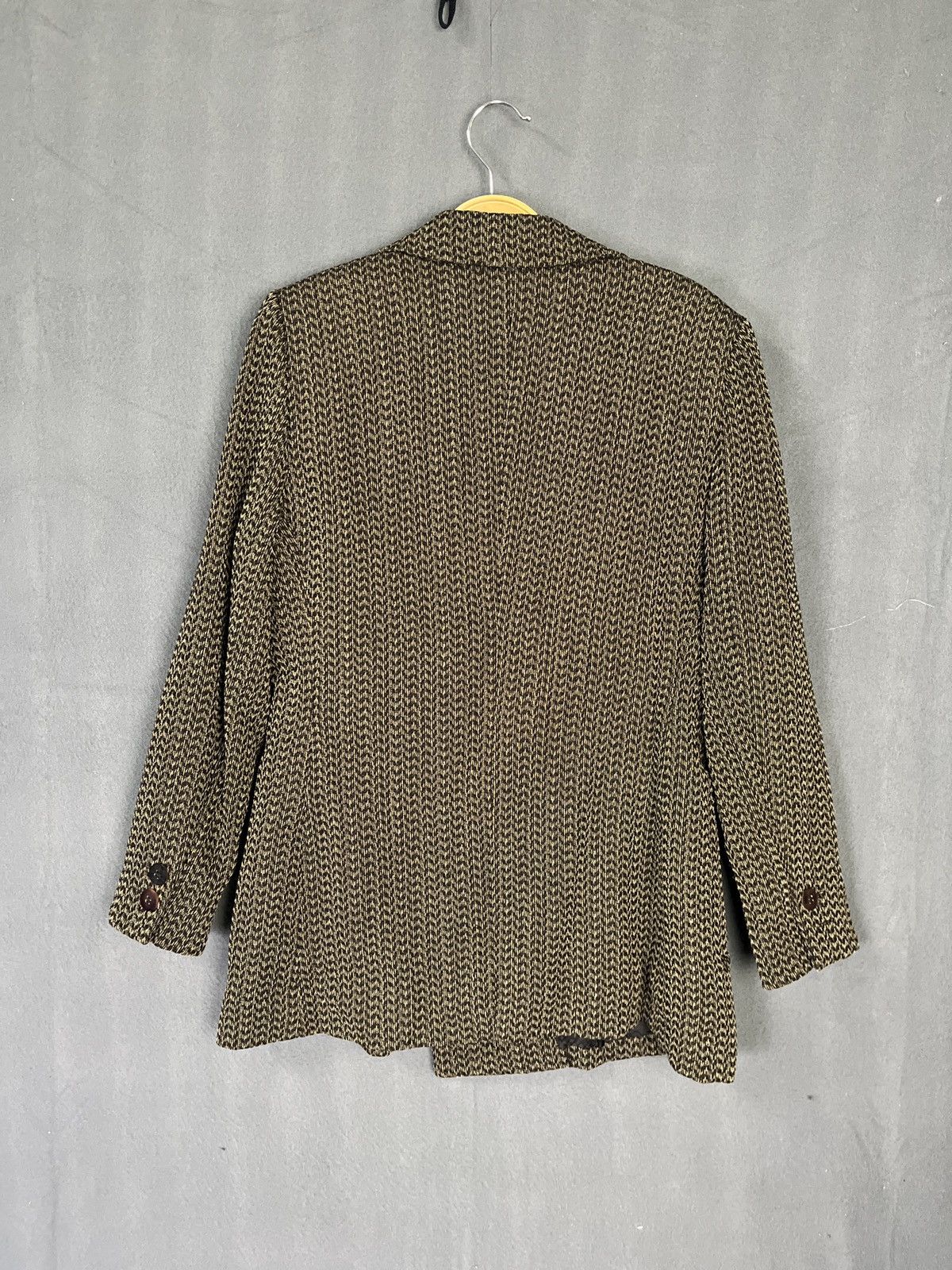 Krizia × Vintage Vintage Krizia Made in Italy Houndstooth Wool Jacket Size M / US 6-8 / IT 42-44 - 2 Thumbnail