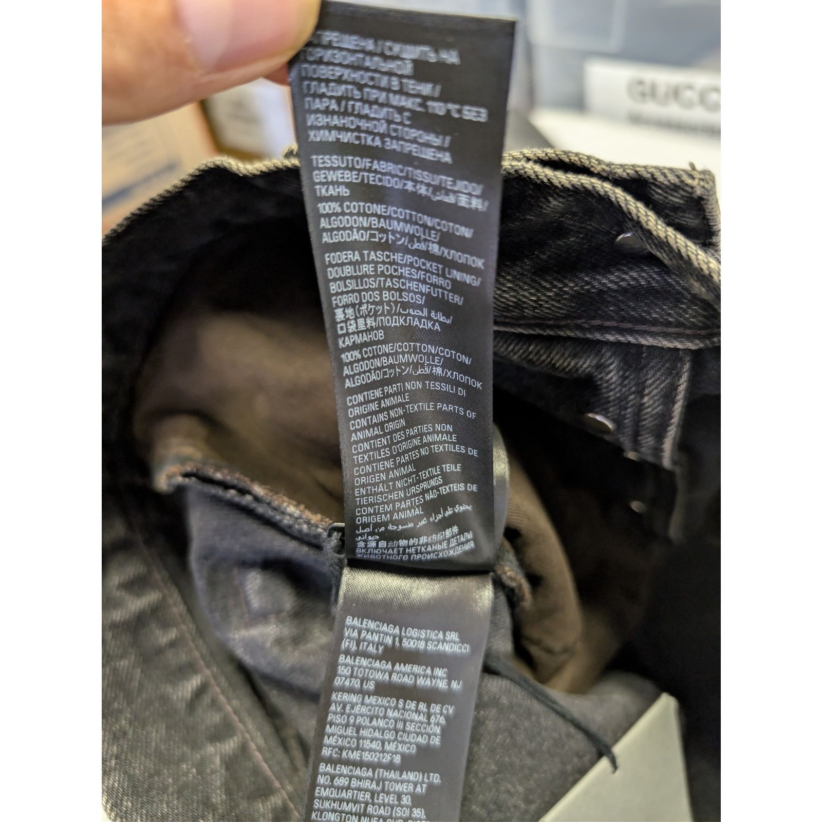 Balenciaga o1rshd1 Organic Japanese Denim Baggy Pants in Wash Black Size US 30 / EU 46 - 20 Thumbnail