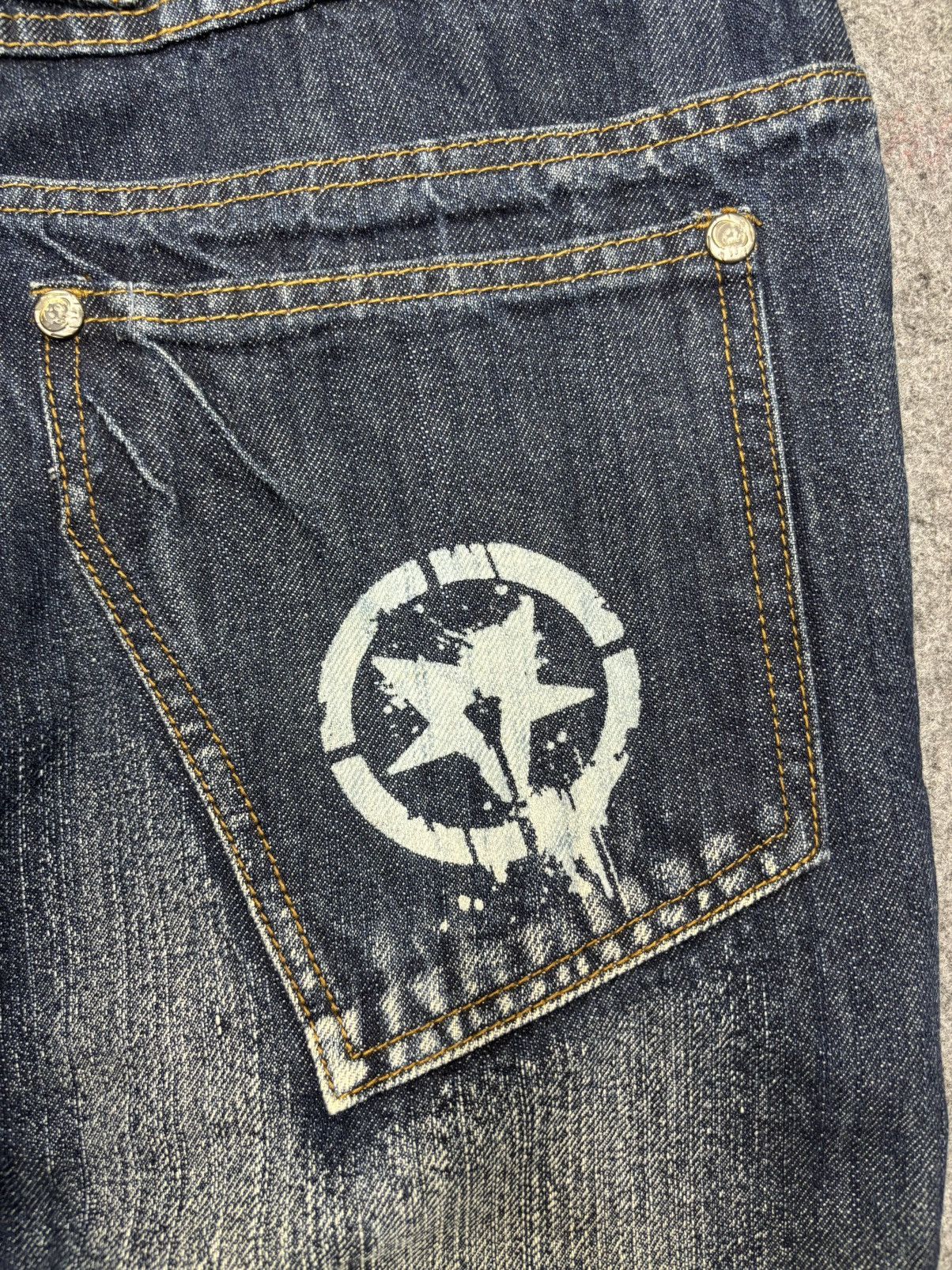 Japanese Brand 💥Insane💥MOVVE GEAR Seditionaries Stone Wash Denim F691 Size US 34 / EU 50 - 18 Thumbnail