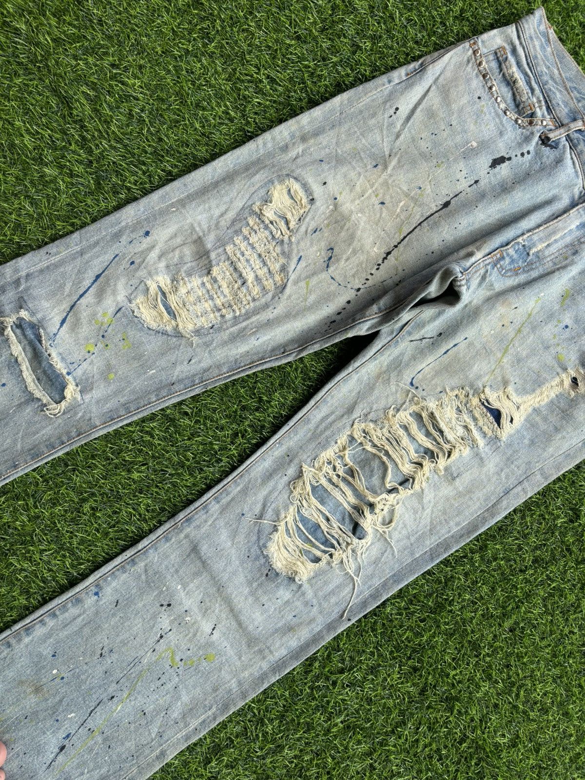 If Six Was Nine Flare Schlussel Distressed Ifsixwasnine Style Jeans Size US 35 - 7 Thumbnail