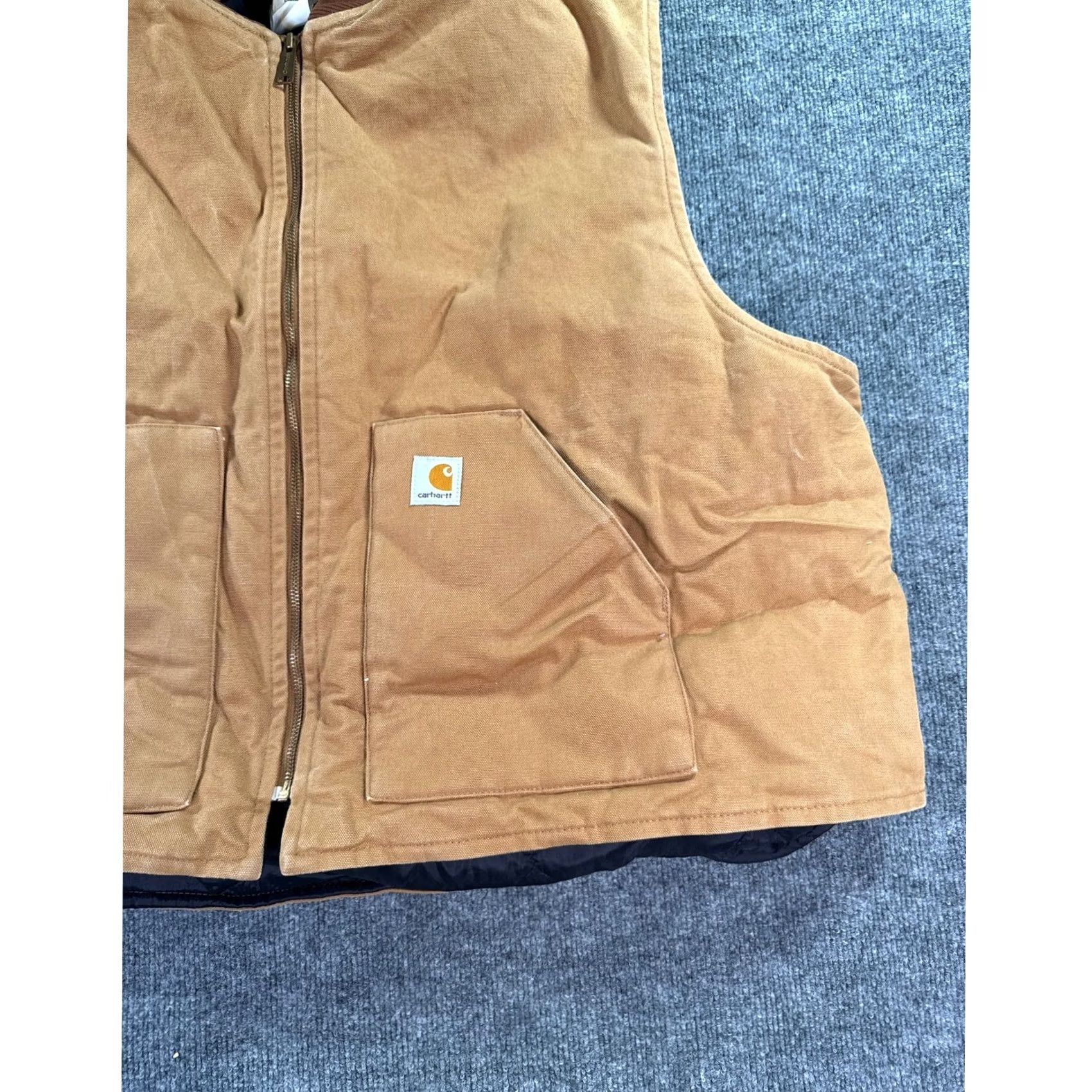 Carhartt Carhartt Mens 5XL Brown Arctic Vest Quilted Insulated Duck Canvas Work Size US XXL / EU 58 / 5 - 2 Thumbnail