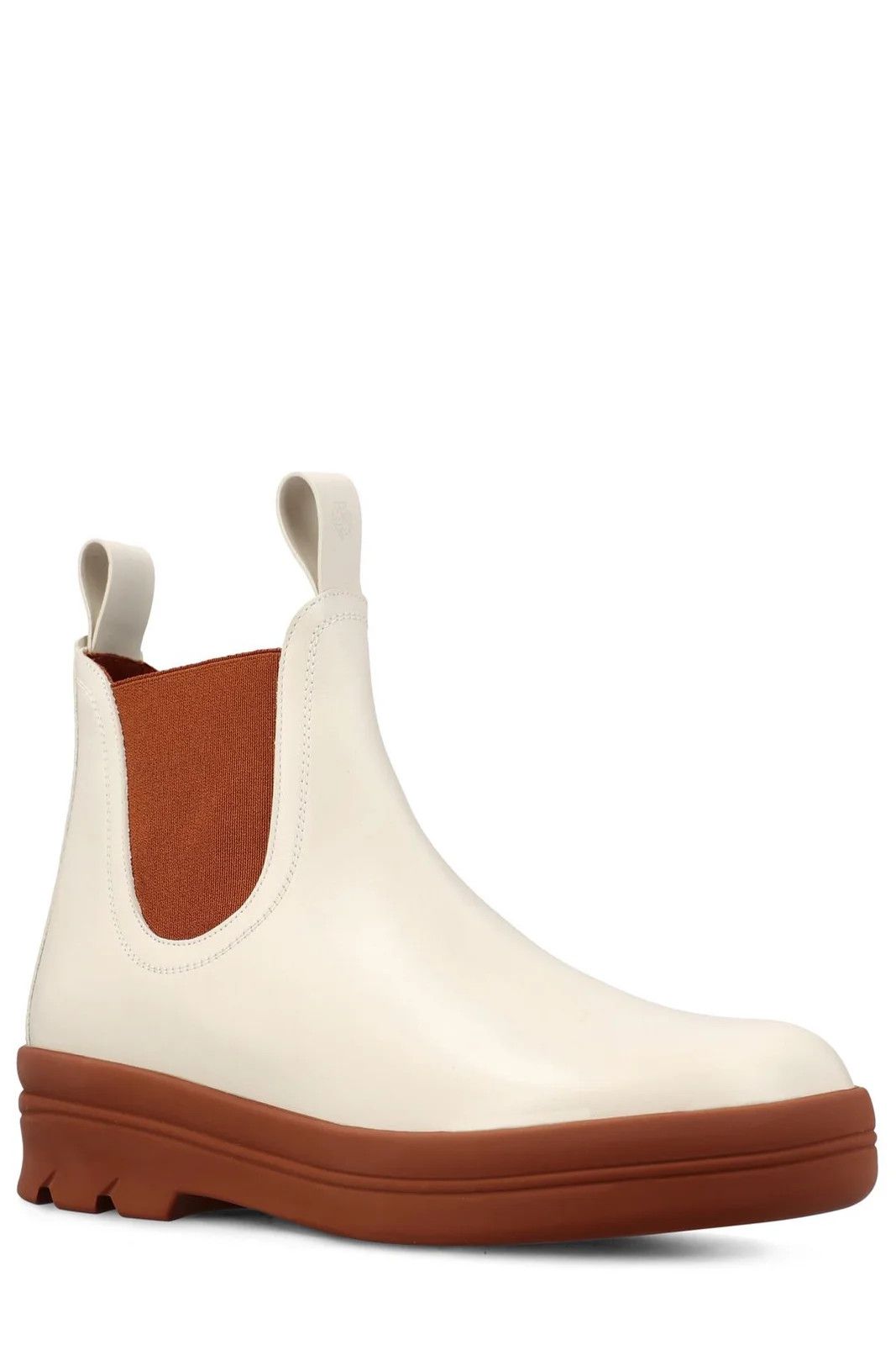 Loro Piana o1srvl11e0225 Lakeside Ankle Boots in White & Brown Size US 10 / IT 40 - 2 Thumbnail