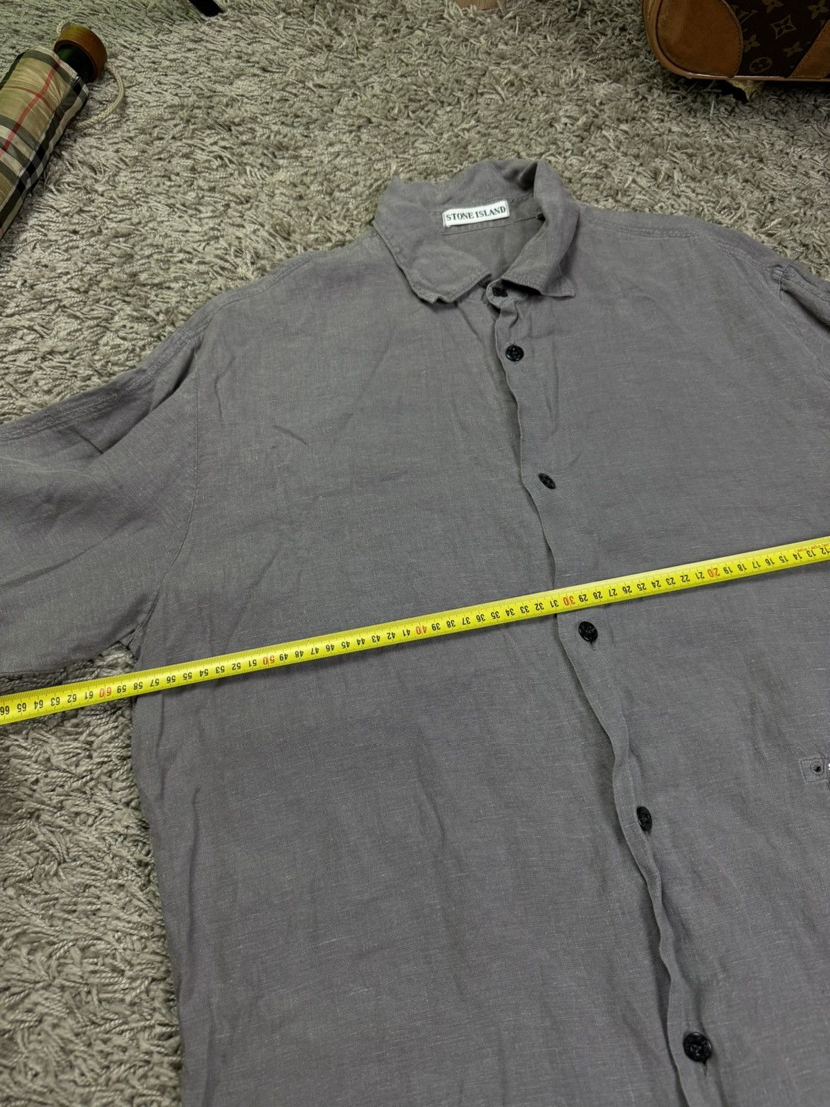 Massimo Osti × Stone Island Lino shirt Stone Island SI original casual old money item Size US L / EU 52-54 / 3 - 6 Thumbnail