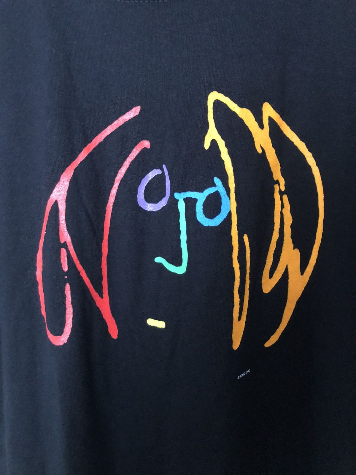 Fruit Of The Loom Tee: john lennon beatles imagine yoko ono dbl sided med 90s? Size US M / EU 48-50 / 2 - 3 Thumbnail
