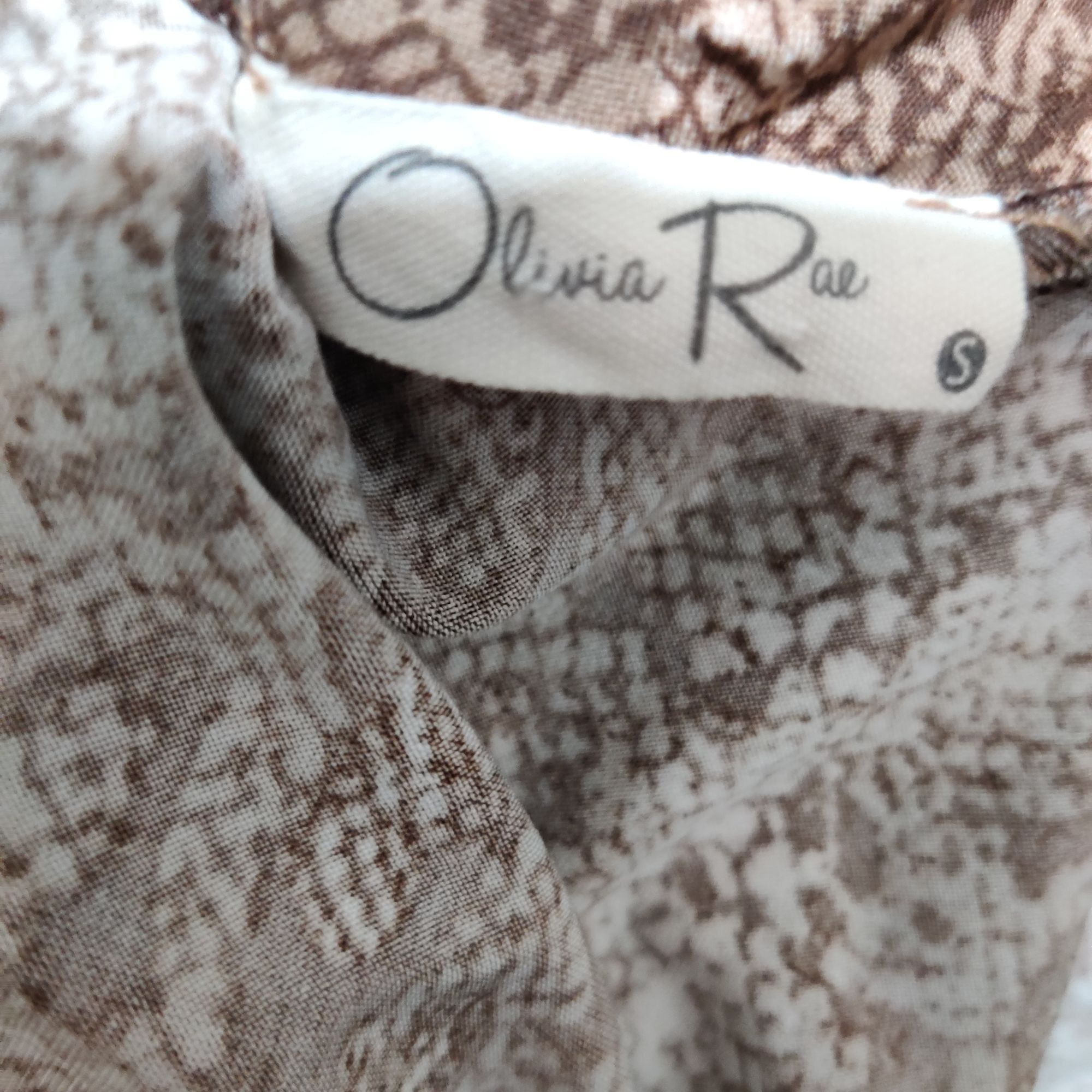Other Olivia Rae S Brown Snake Print Mock Neck Top Edgy Y2K Grunge Size S / US 4 / IT 40 - 6 Thumbnail