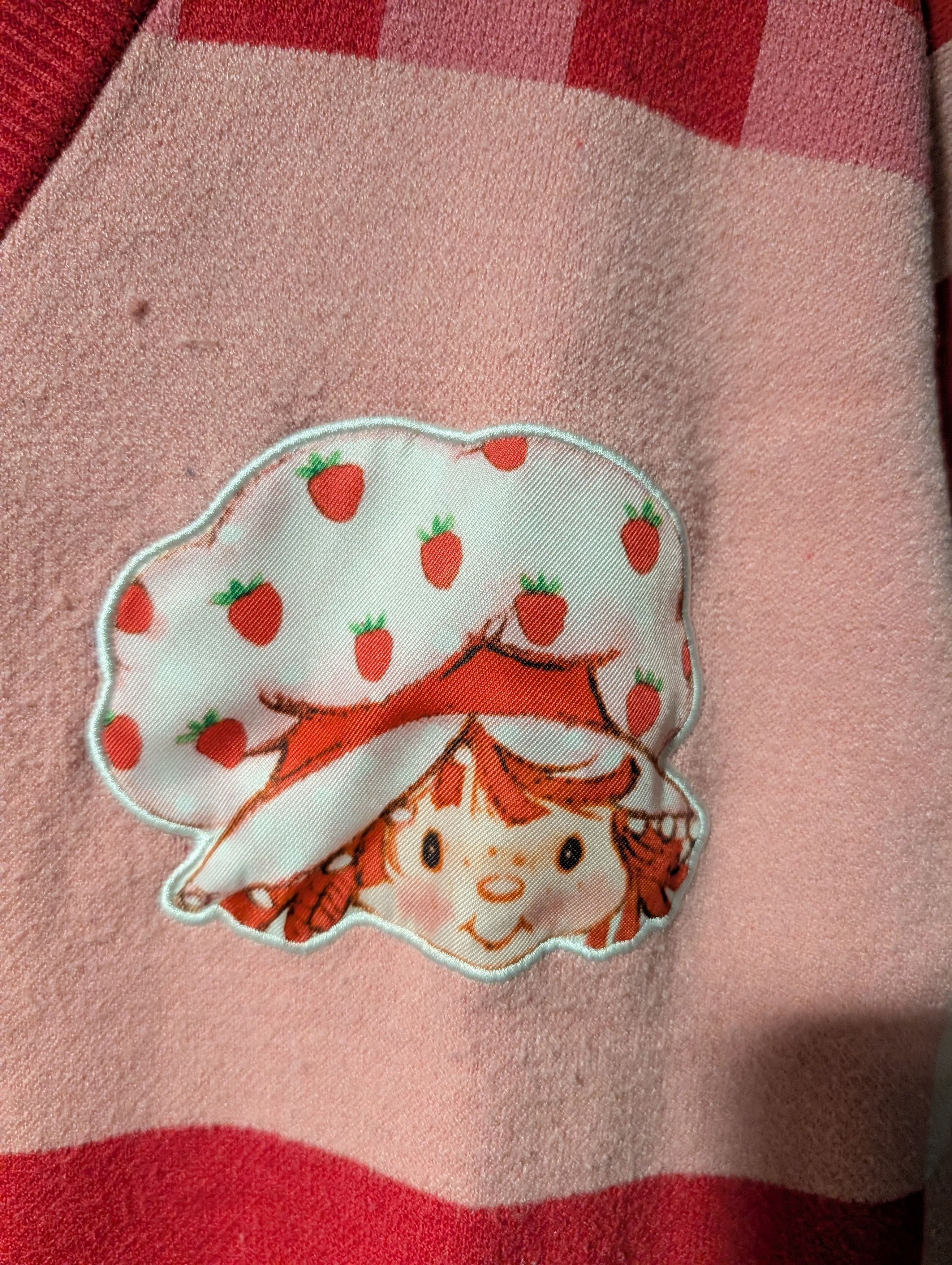 Strawberry Strawberry Shortcake Cardigan Sweater Pink Gingham Patchwork Size L / US 10 / IT 46 - 3 Thumbnail