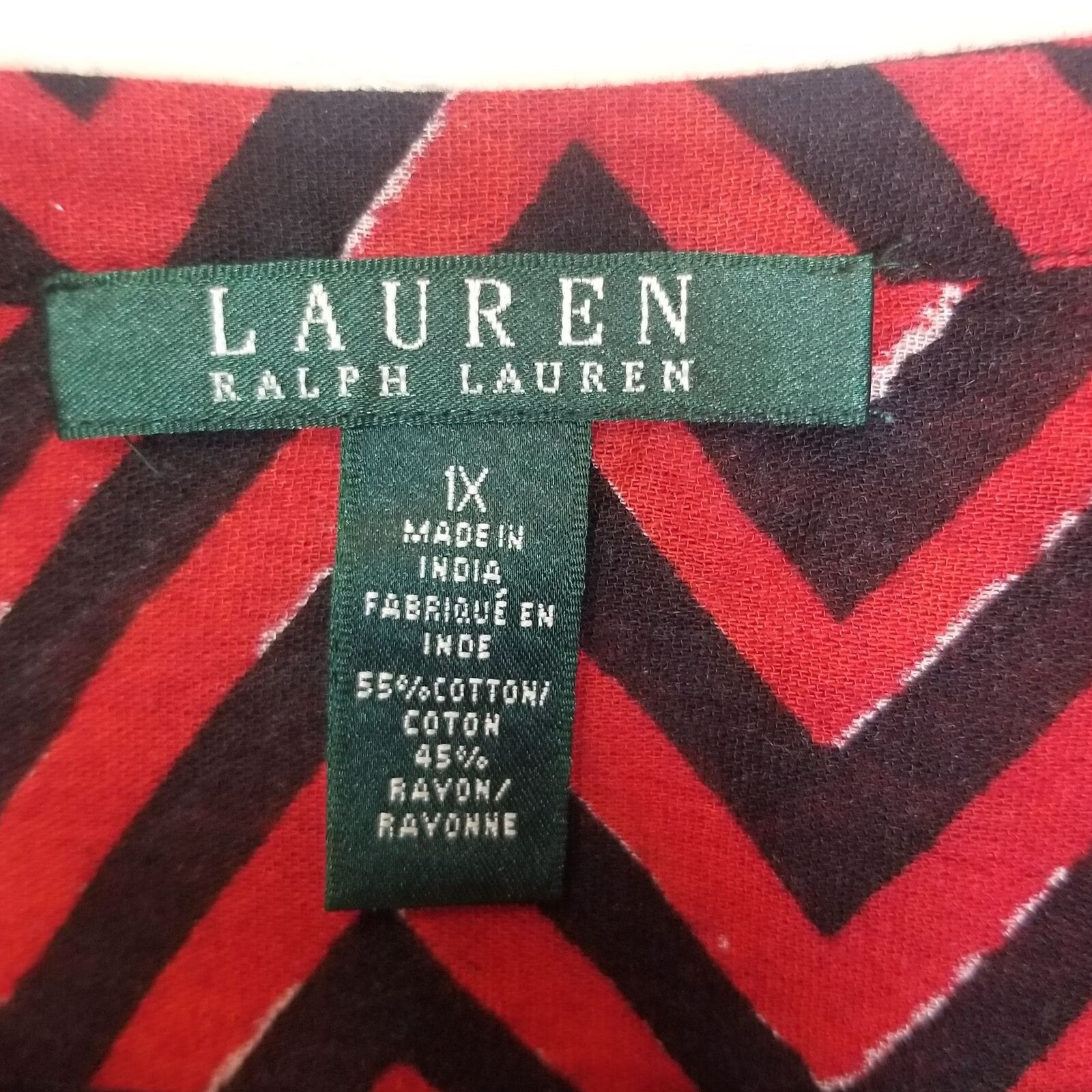 Lauren Ralph Lauren Lauren Ralph Lauren Womens Chevron Top Sz 1X Classic Preppy Size XL / US 12-14 / IT 48-50 - 8 Thumbnail