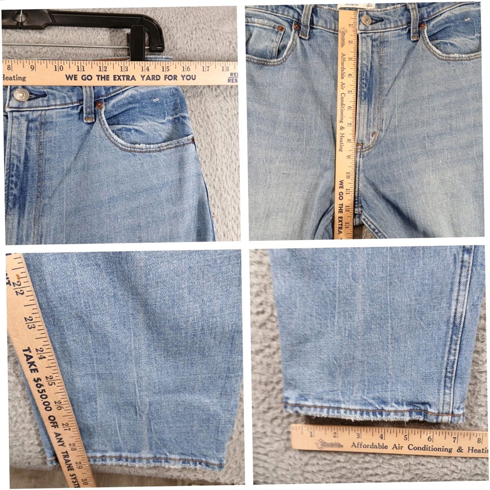 Abercrombie & Fitch Abercrombie & Fitch Jeans 90s Slim Straight Ultra High Rise Light Wash 31/12R Womens Blue Denim Pocket Stretch Size 24" / US 00 / IT 34 - 5 Thumbnail