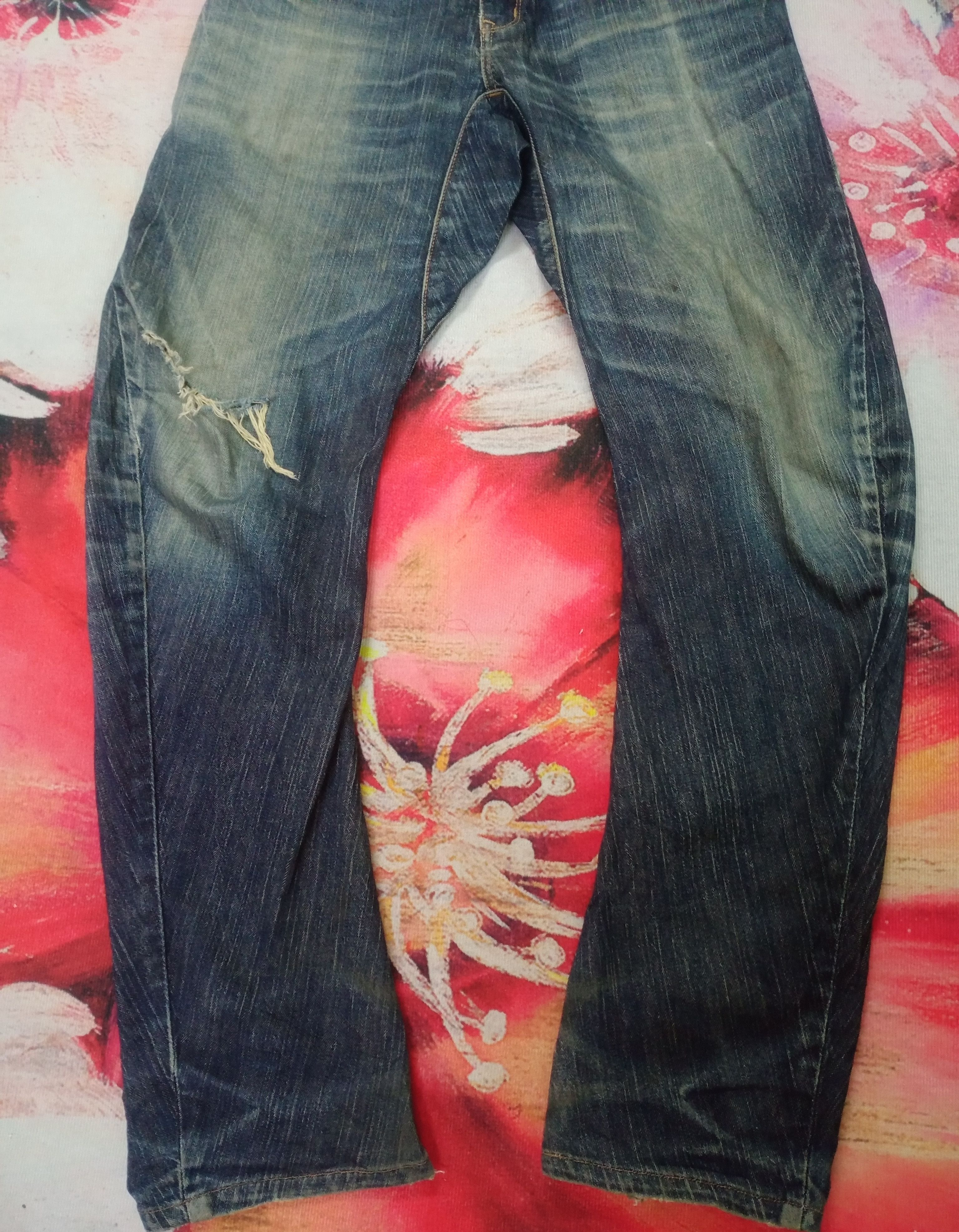 Edwin Rare Vintage Edwin Blue Trip Distressed Jeans Denim Size US 30 / EU 46 - 3 Thumbnail