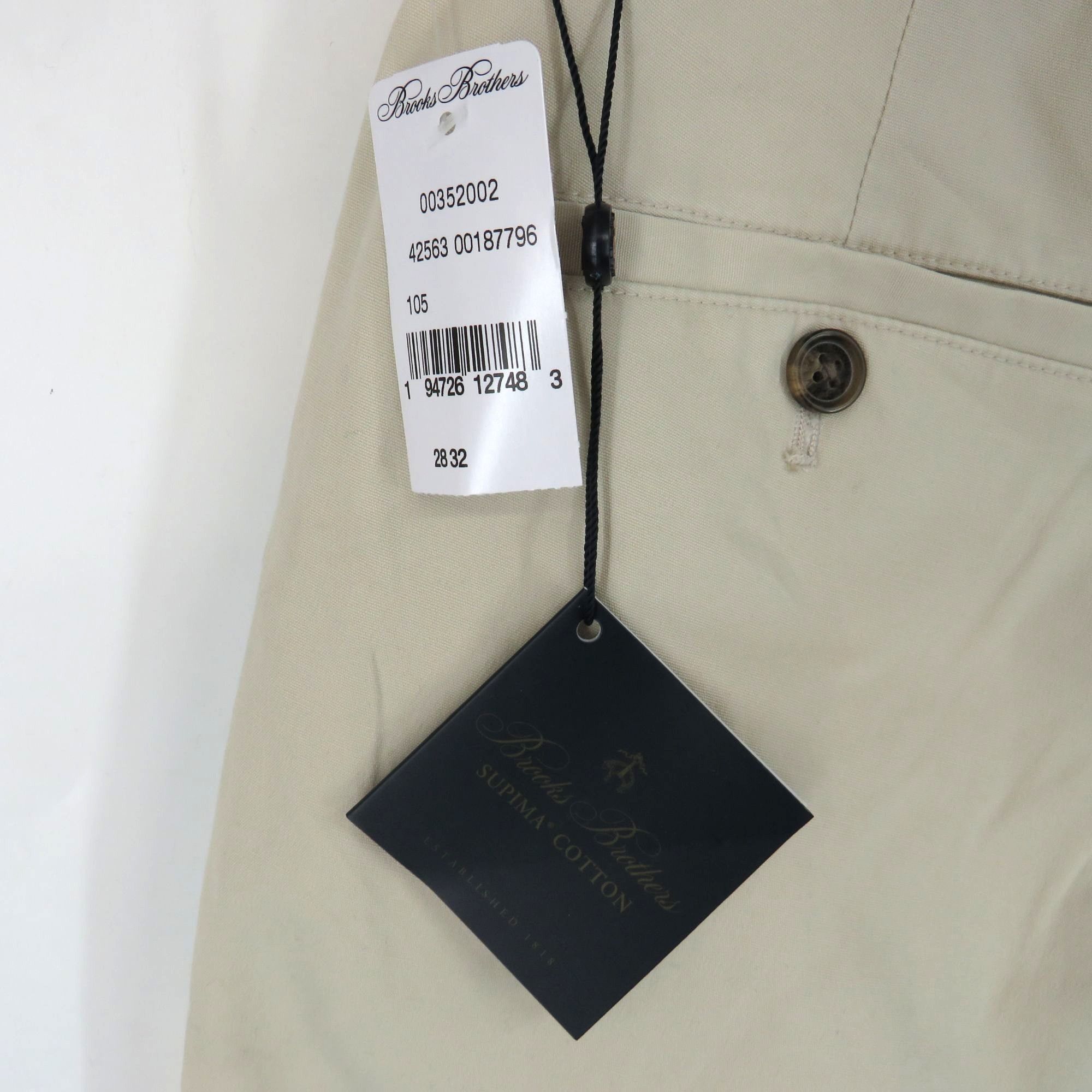 Brooks Brothers Brooks Brothers Mens Milano Fit Beige Supima Cotton Chinos 2 Size US 28 / EU 44 - 6 Thumbnail
