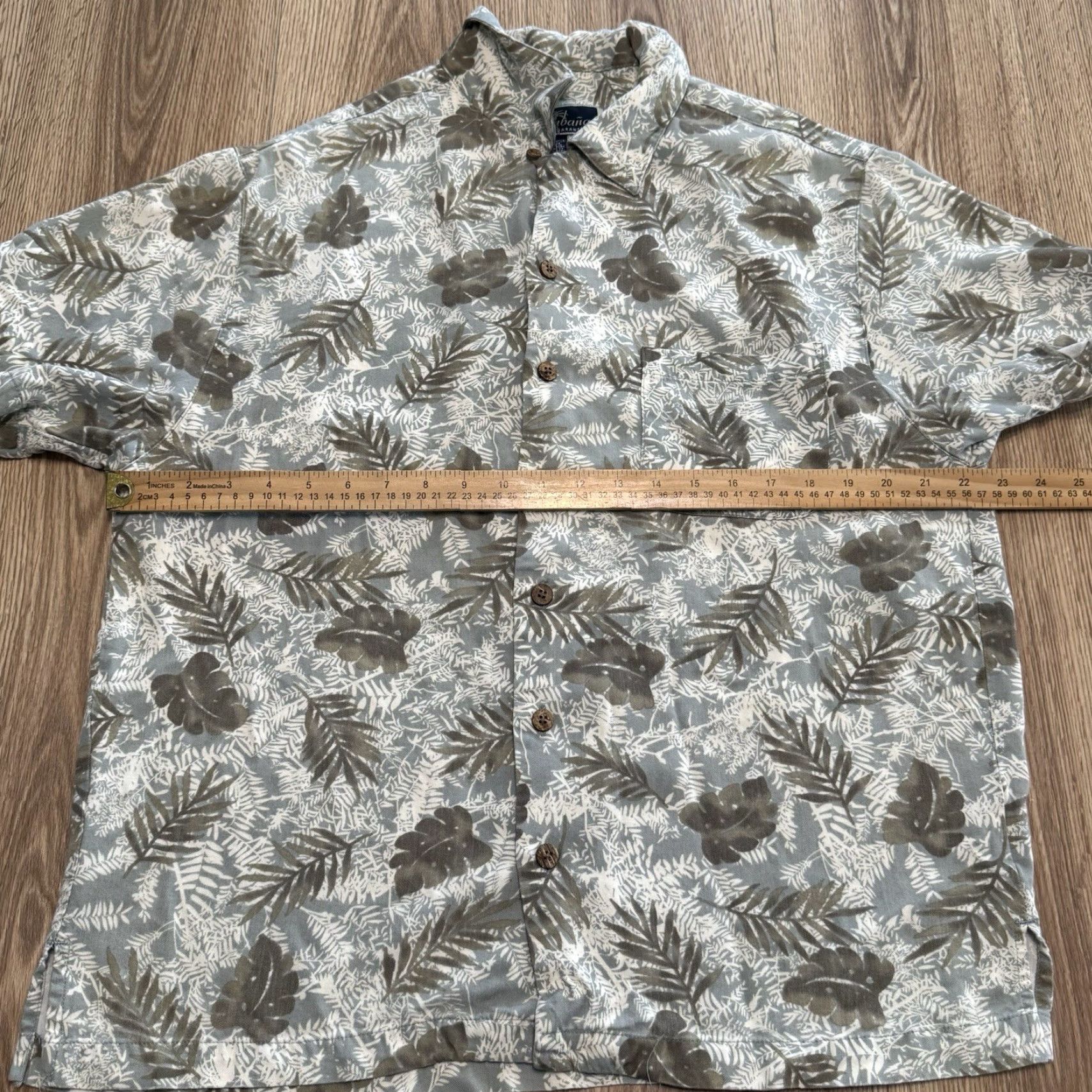 Vintage VINTAGE SZ Men Hawaiian Shirt Short Sleeve Rayon Button-Up Palm Print Multi 80s Aloha L Size US L / EU 52-54 / 3 - 5 Thumbnail