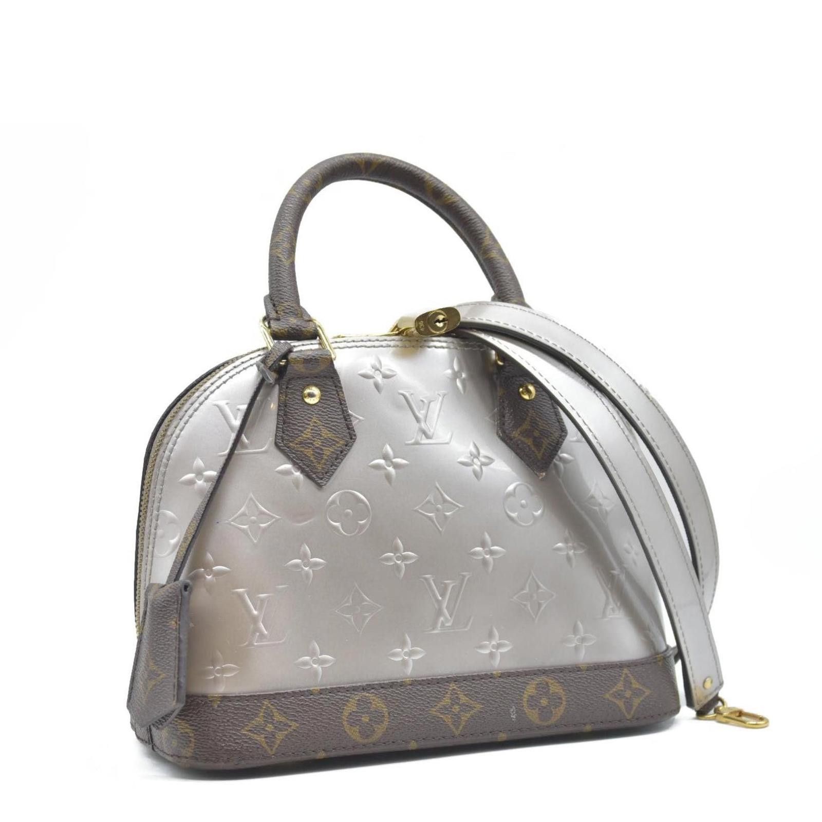Louis Vuitton $1940 Louis Vuitton Vernis Monogram Alma BB Taupe Metallise Size ONE SIZE - 9 Thumbnail