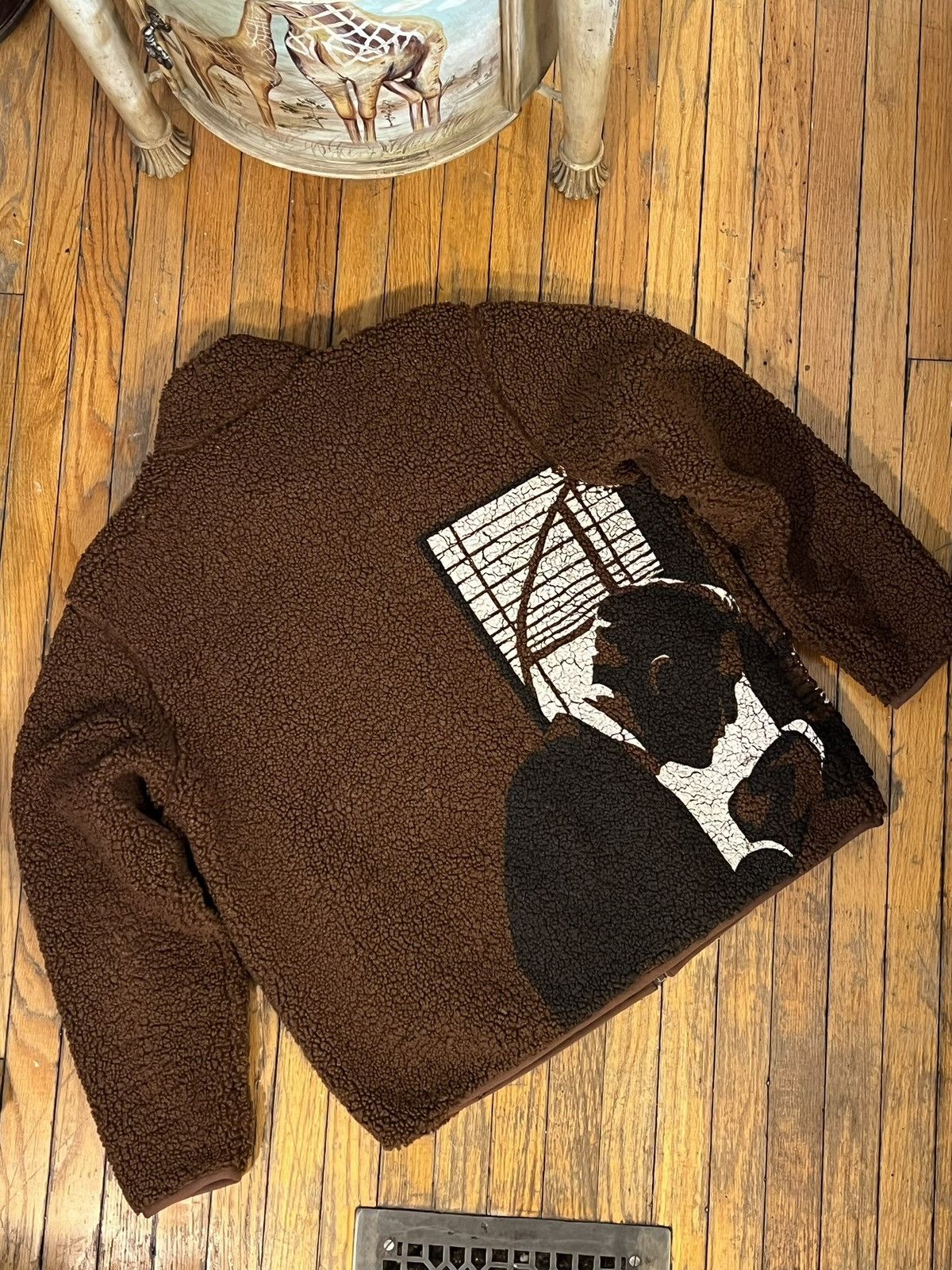 Derschutze Derschutze ‘Derpate’ Brown Fleece with Mafia Embroidery Size US L / EU 52-54 / 3 - 2 Thumbnail